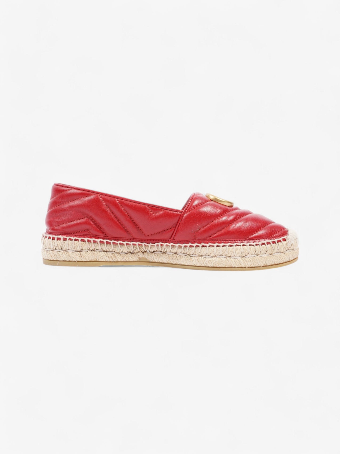 Gucci GG Marmont Espadrilles Red Leather EU 38 UK 5