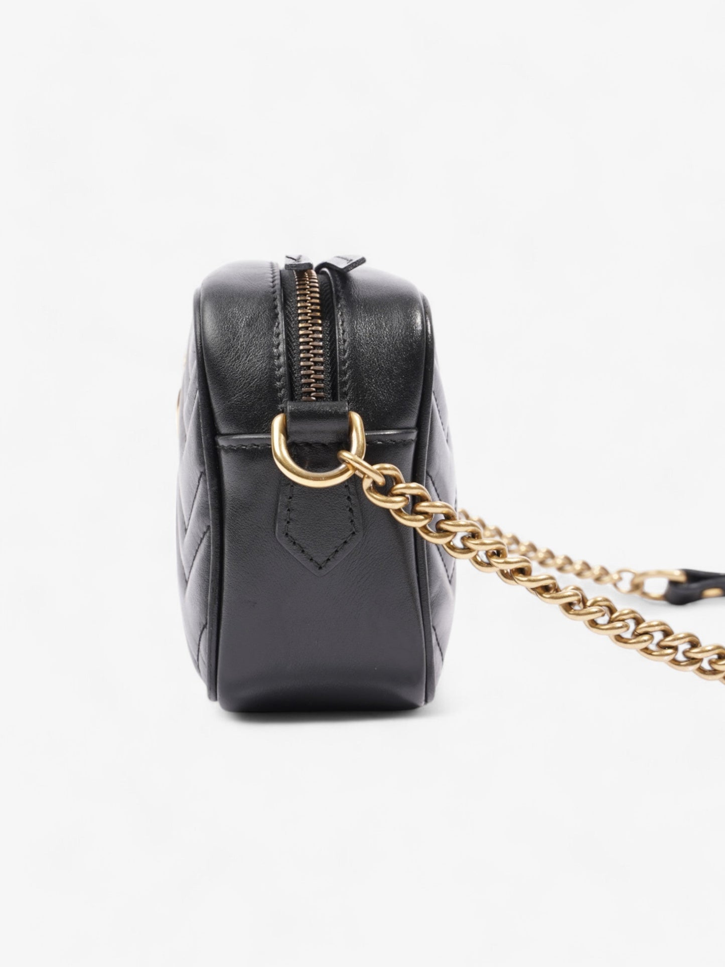 Gucci GG Marmont Black Matelasse Leather Mini