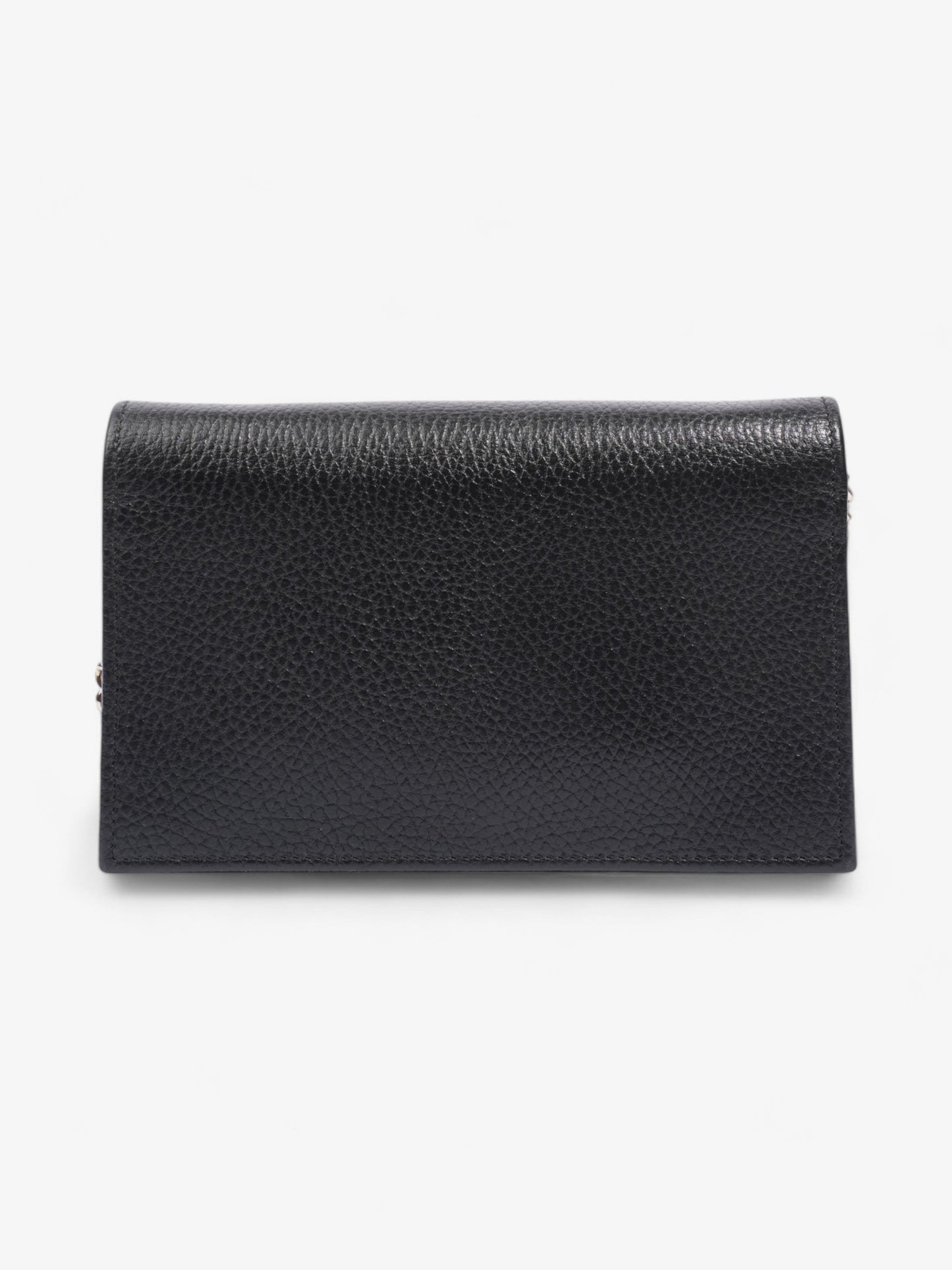 Gucci Dollar Interlocking G Chain Wallet Black Calfskin Leather