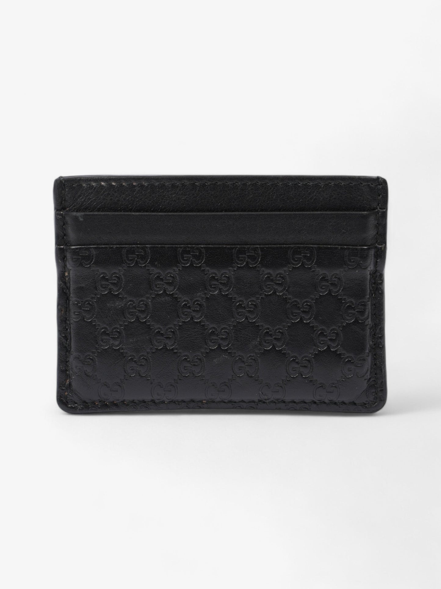 Gucci Microguccissima Card Holder Black Leather
