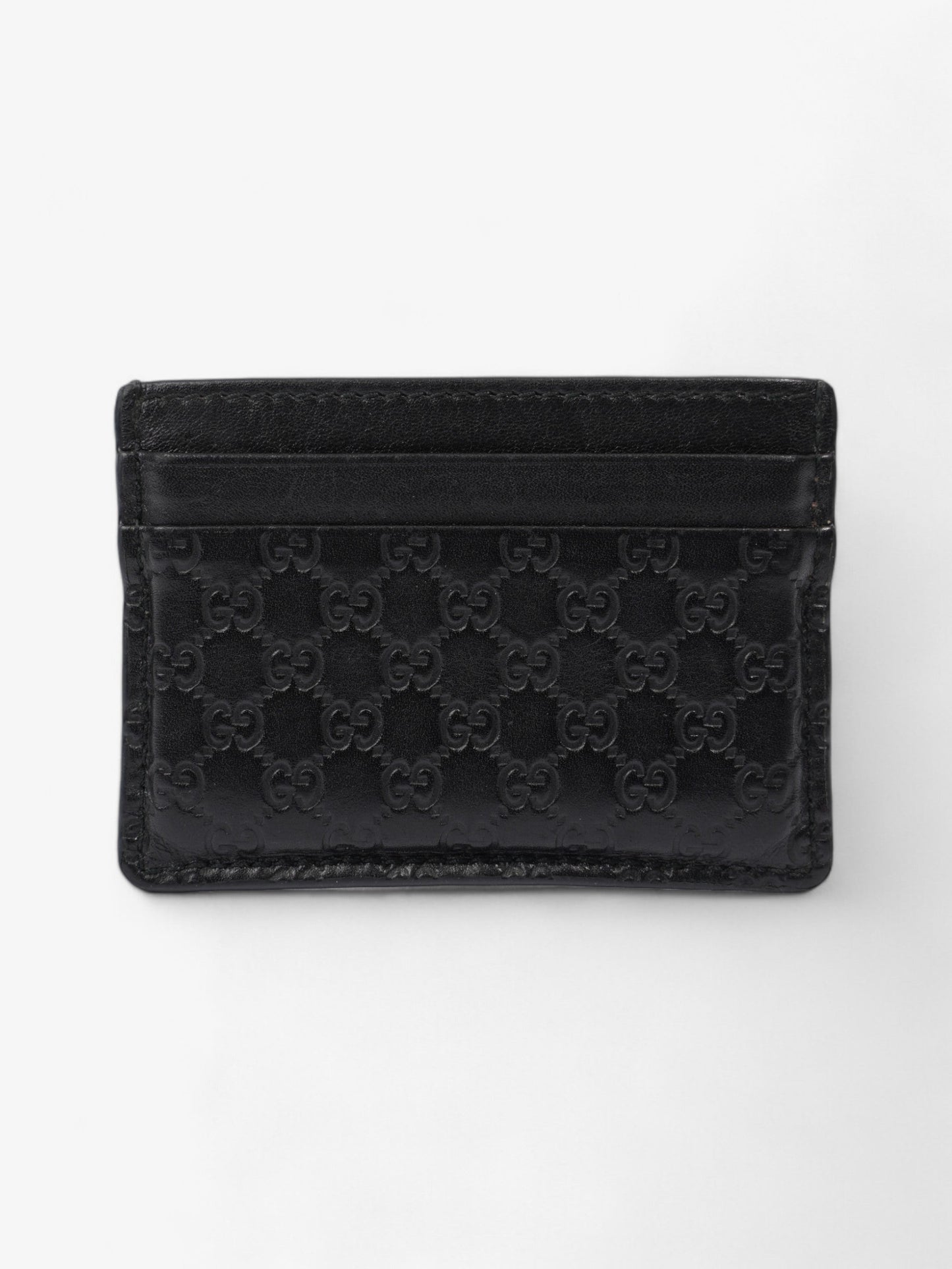 Gucci Microguccissima Card Holder Black Leather