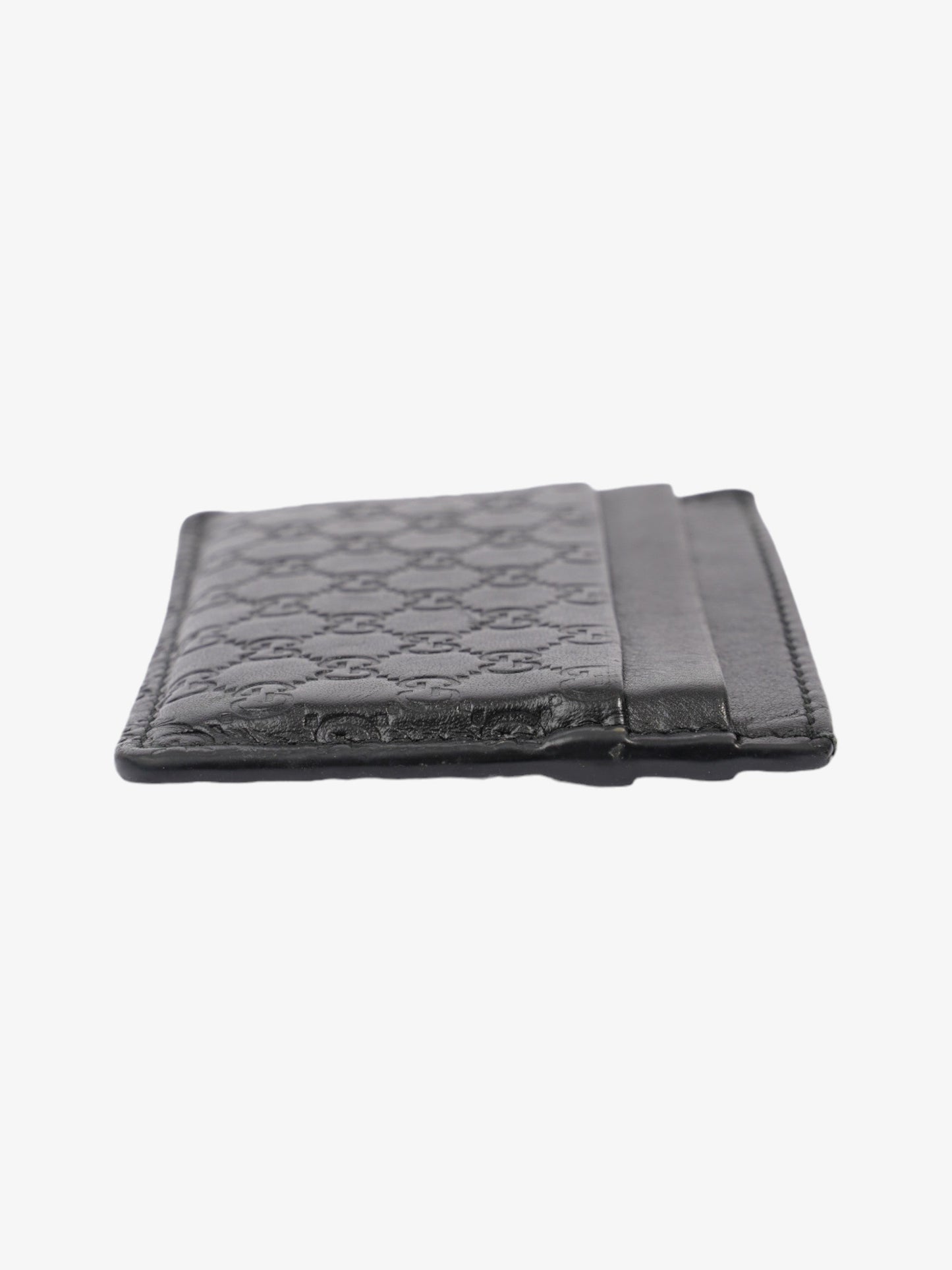 Gucci Microguccissima Card Holder Black Leather