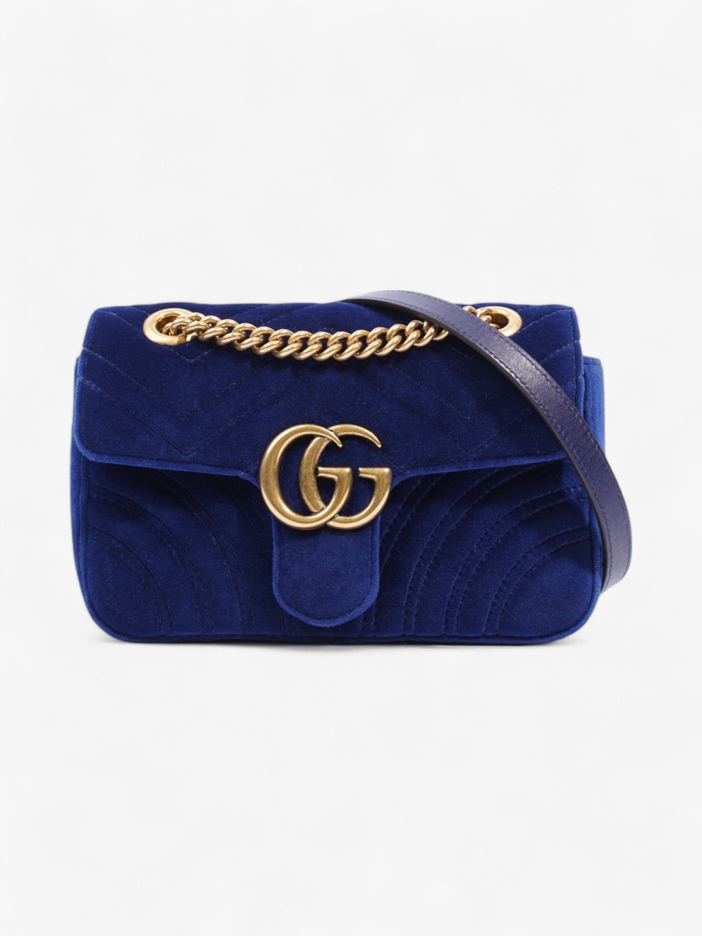 Gucci GG Marmont Blue Velvet Mini