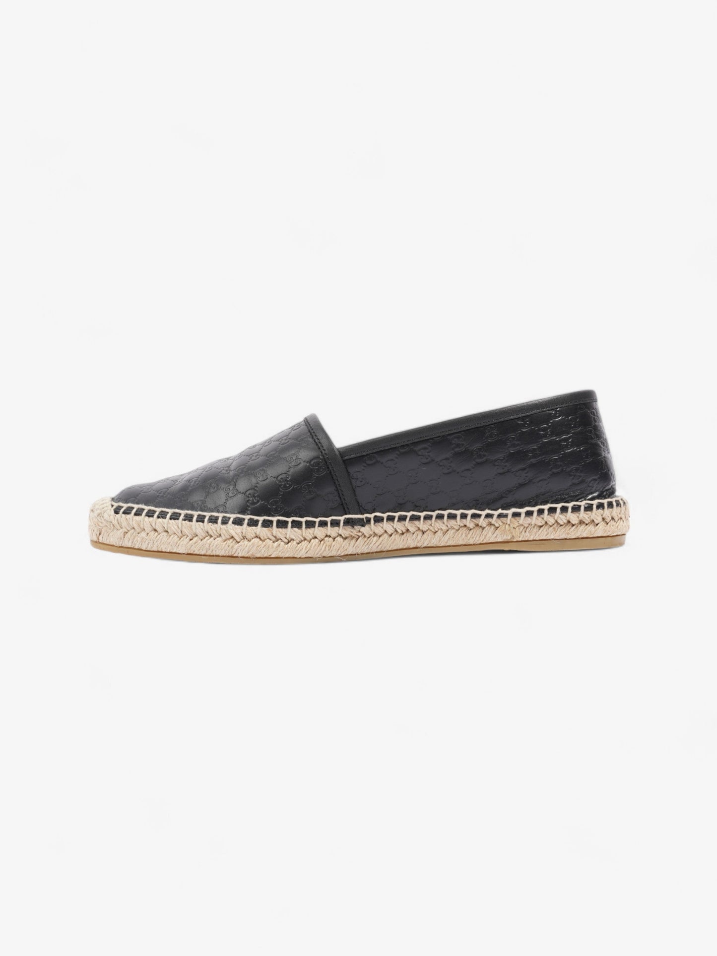 Gucci GG Espadrille Black Leather EU 39.5 UK 6.5