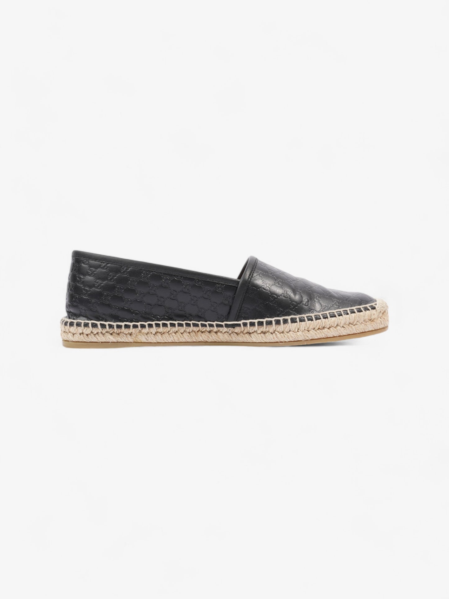 Gucci GG Espadrille Black Leather EU 39.5 UK 6.5