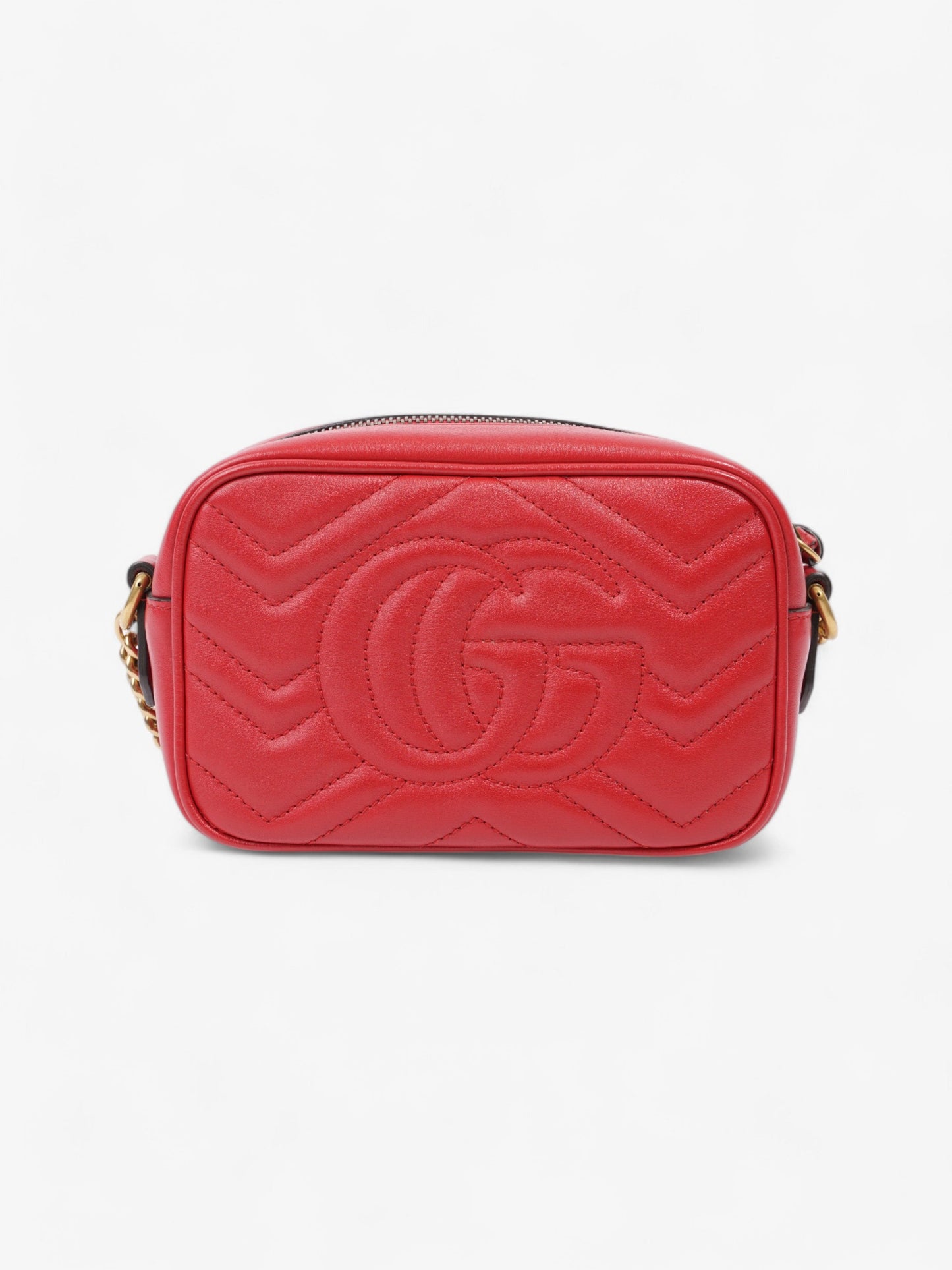 Gucci GG Marmont Red Matelasse Leather Mini