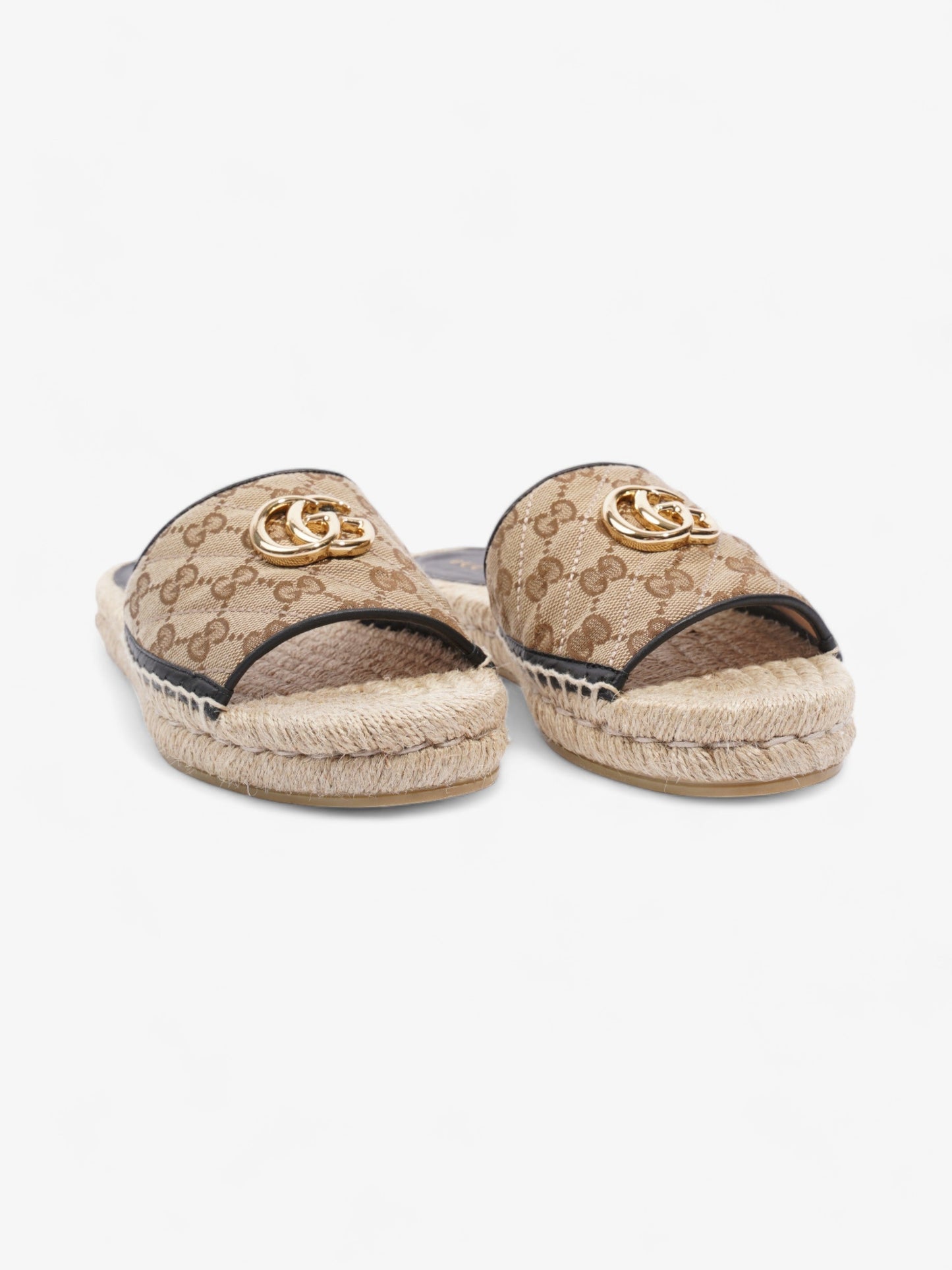 Gucci GG Espadrille Slides GG Supreme Canvas EU 38.5 UK 5.5