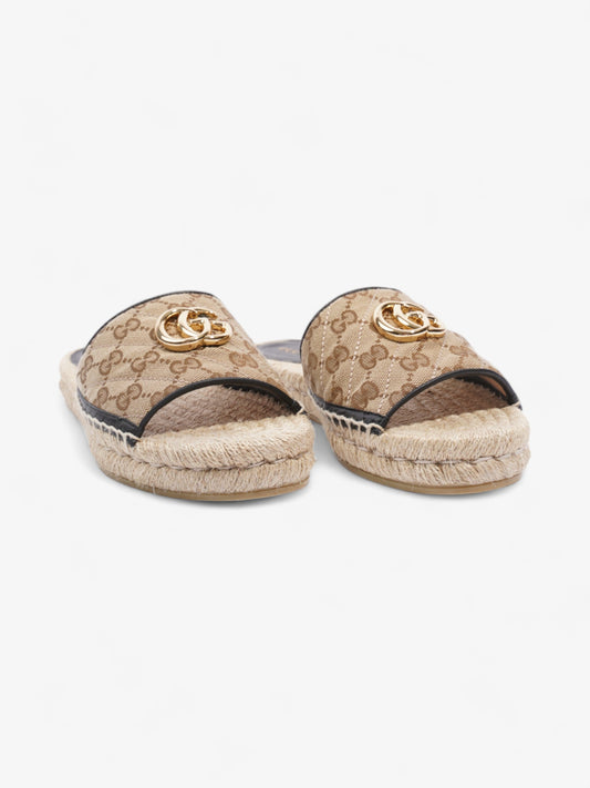Gucci GG Espadrille Slides GG Supreme Canvas EU 38.5 UK 5.5