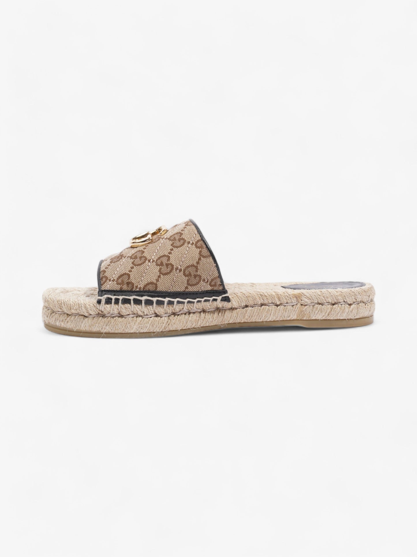 Gucci GG Espadrille Slides GG Supreme Canvas EU 38.5 UK 5.5
