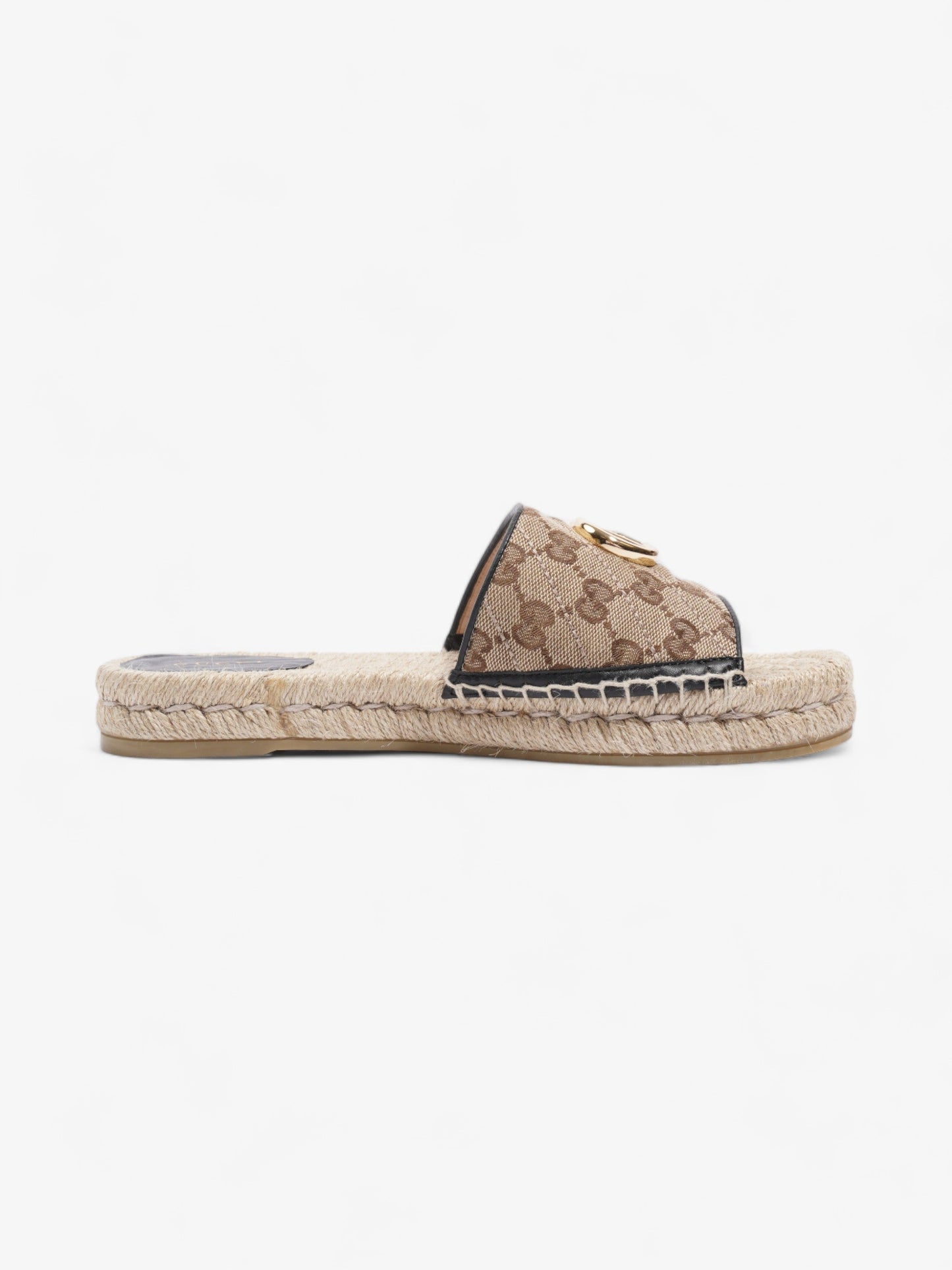 Gucci GG Espadrille Slides GG Supreme Canvas EU 38.5 UK 5.5