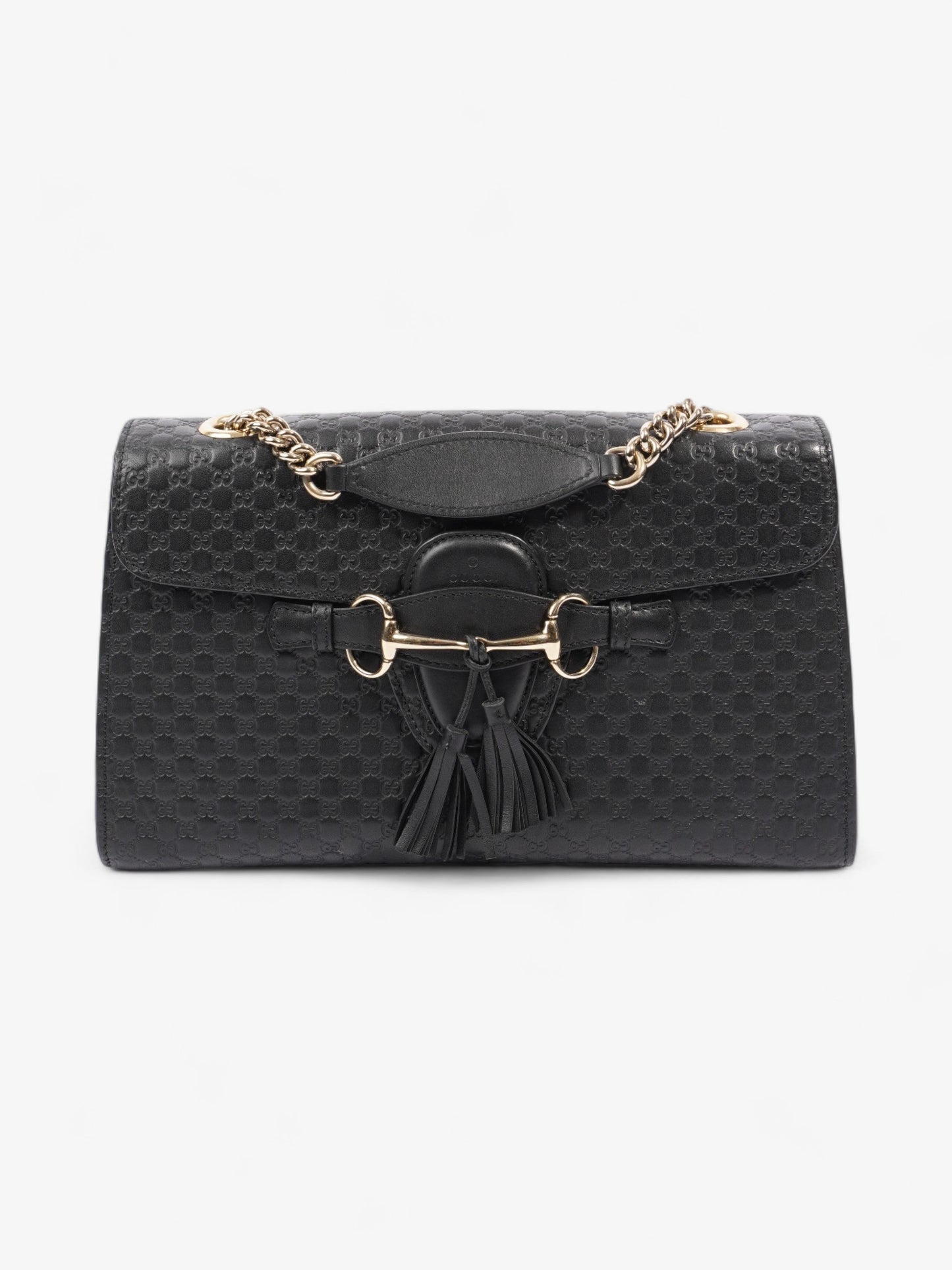 Gucci Emily Guccissima Chain Black Leather Medium