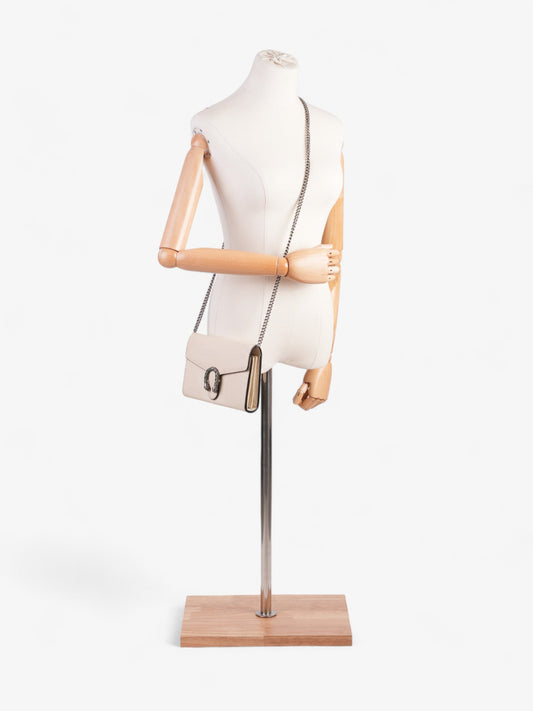 Gucci Dionysus Chain Wallet White Leather