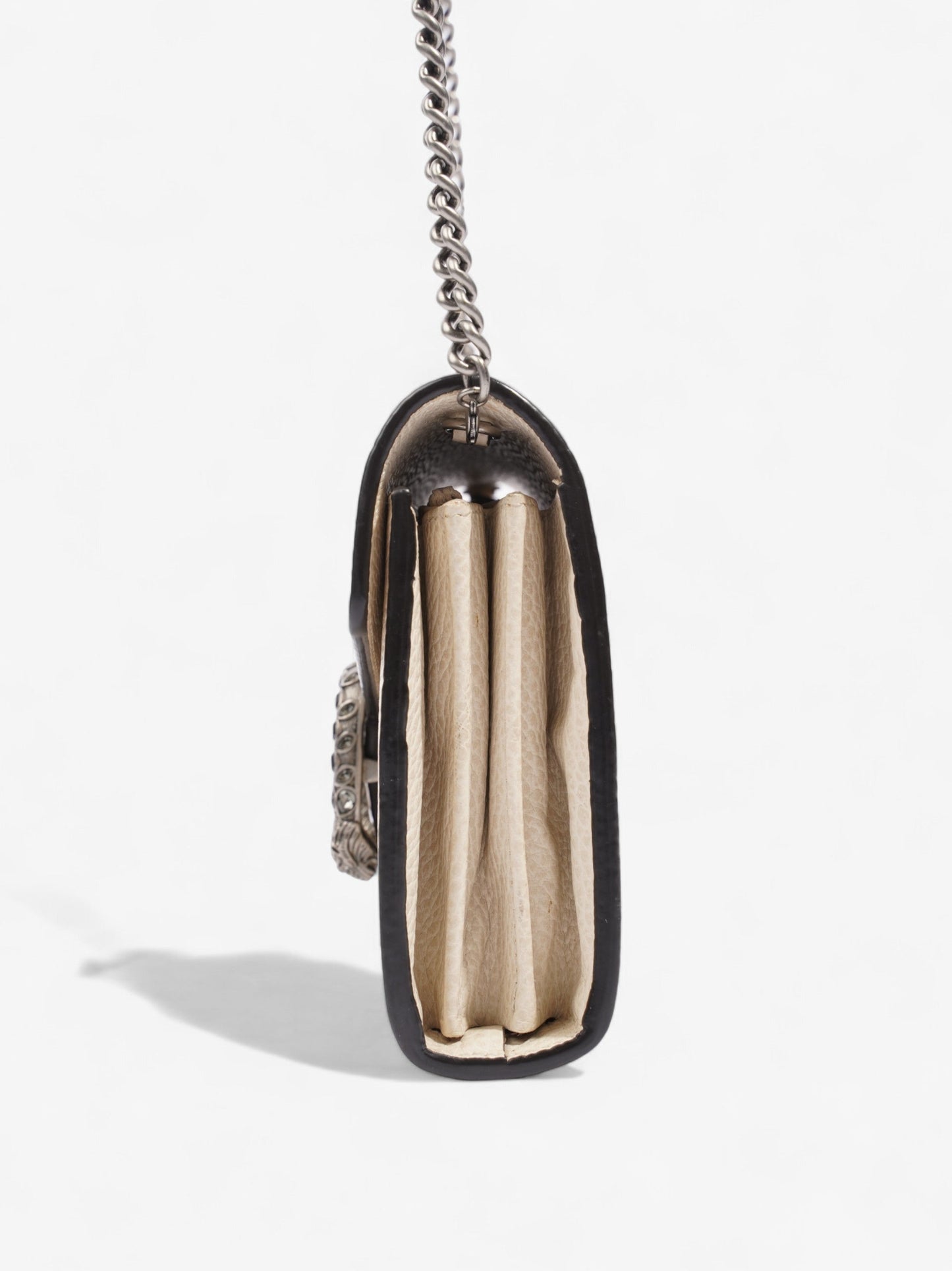 Gucci Dionysus Chain Wallet White Leather