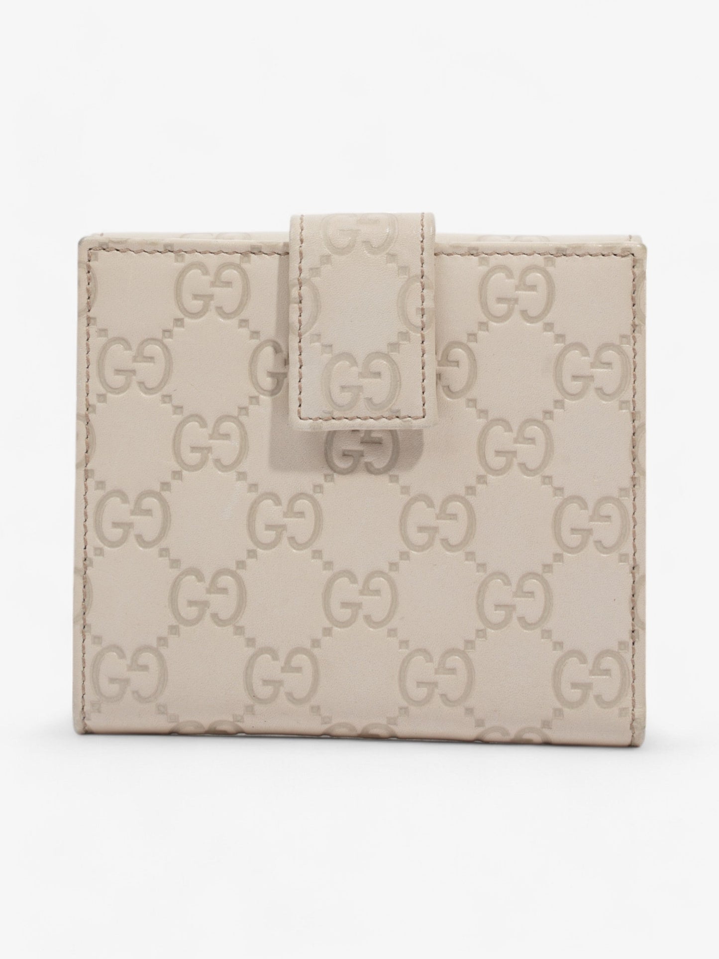 Gucci French Flap Wallet Mystic White Calfskin Leather