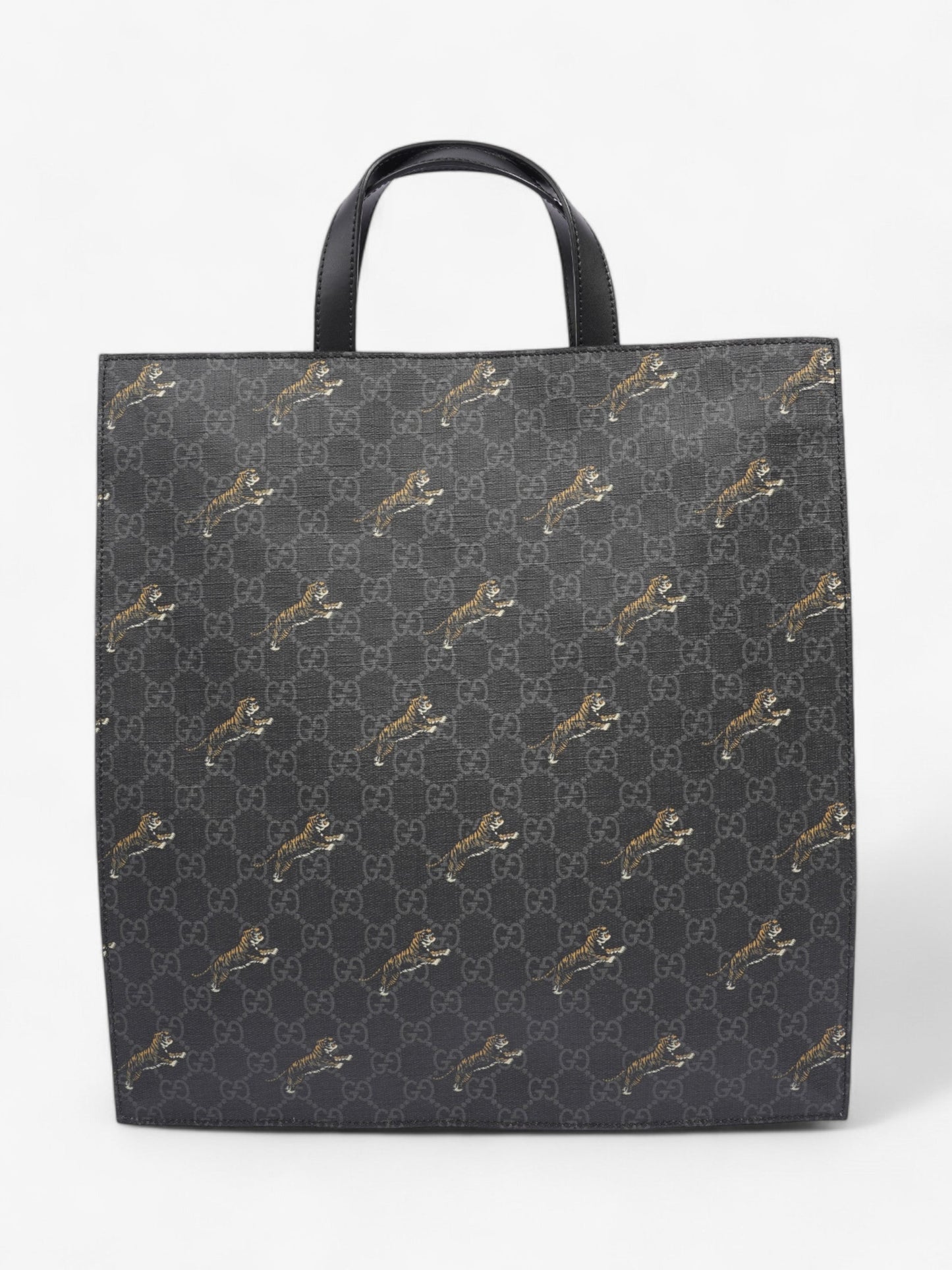 Gucci Bestiary Tote in Tiger Black Coated Canvas