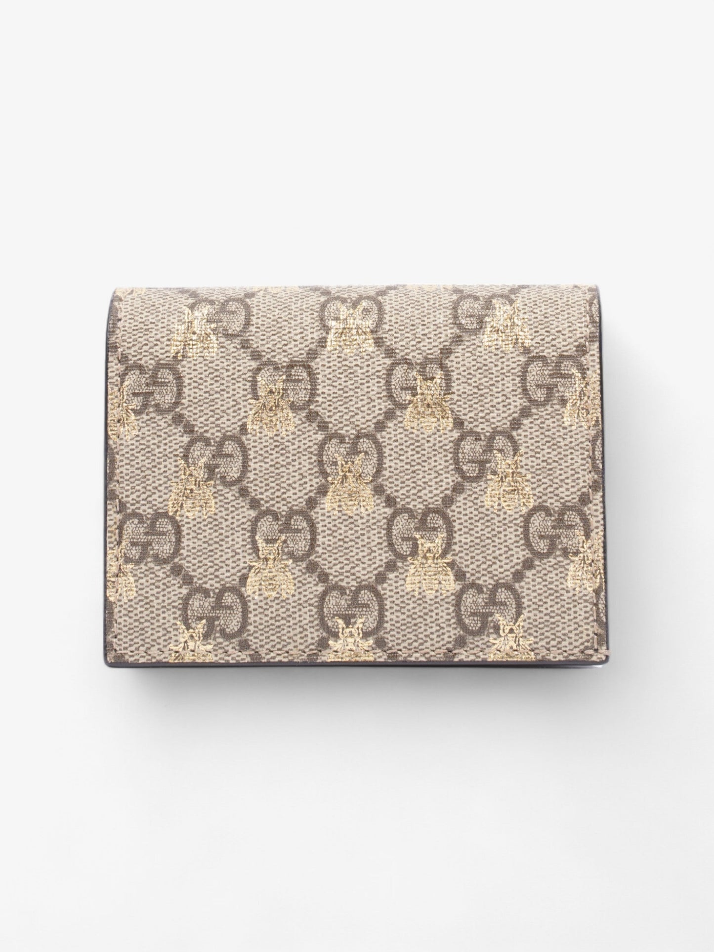 Gucci Card Case Wallet GG Supreme Bee Coated Canvas