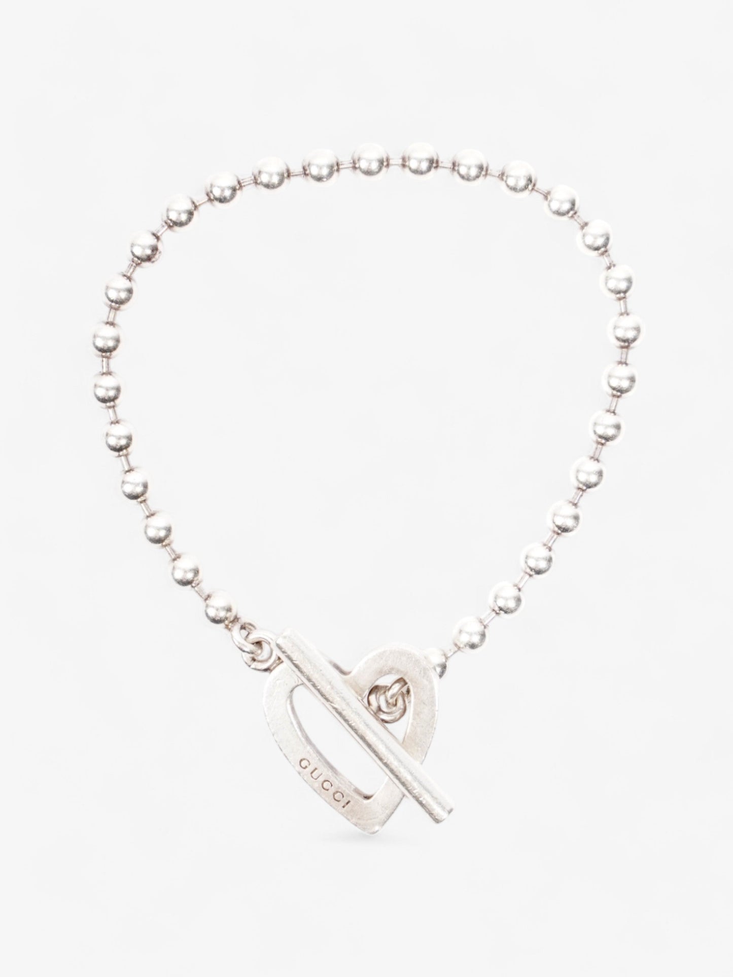 Gucci Heart Toggle Boule Bracelet Silver Silver Sterling 16