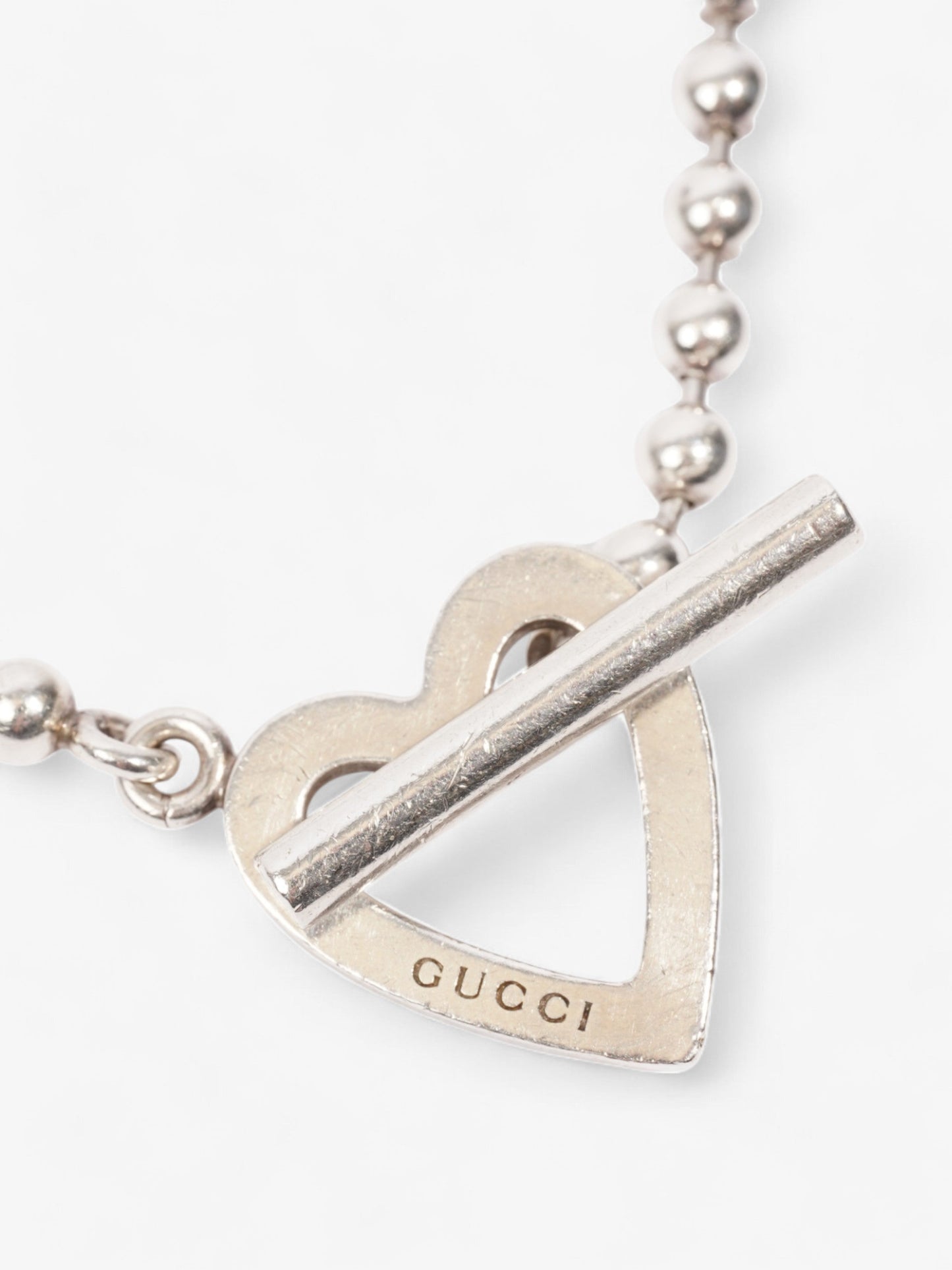 Gucci Heart Toggle Boule Bracelet Silver Silver Sterling 16
