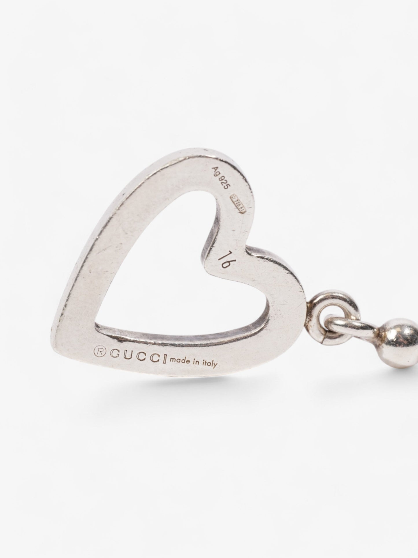 Gucci Heart Toggle Boule Bracelet Silver Silver Sterling 16