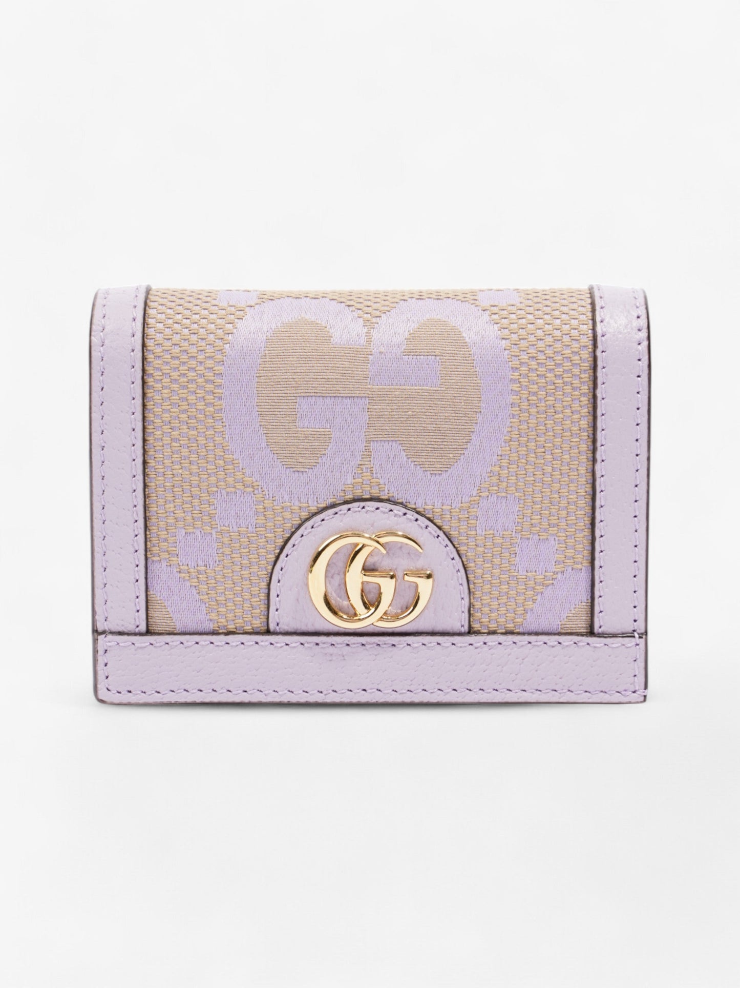 Gucci Jumbo GG Bi-Fold Wallet Lavender Canvas