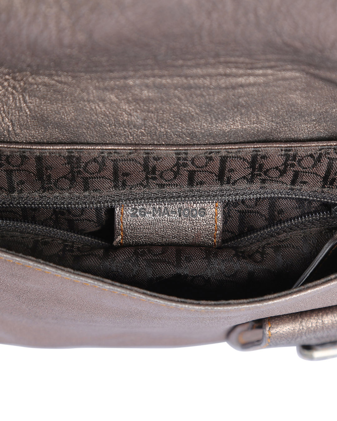 CHRISTIAN DIOR Metallic Bronze Calfskin Leather Vintage Gaucho Double Saddle Bag