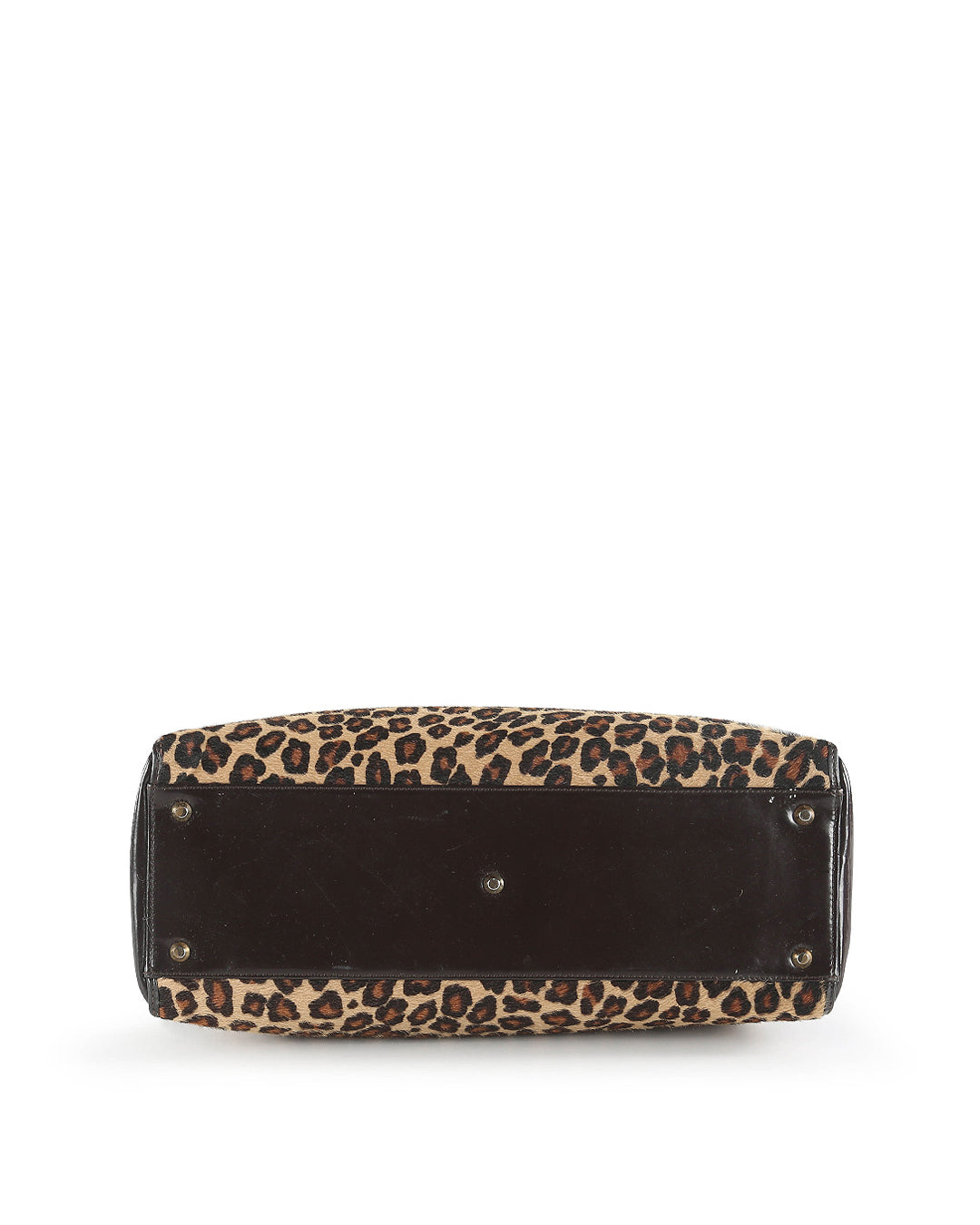 CHRISTIAN DIOR Leopard Print Pony Hair Lady Dior Bag