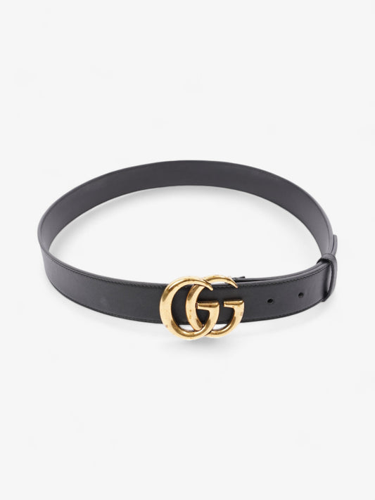 Gucci GG Marmont Thin Belt Black / Gold Leather 85cm / 34"