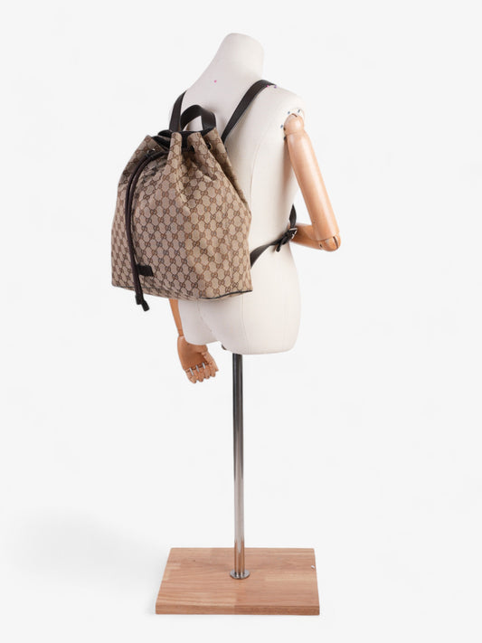 Gucci Drawstring Backpack GG Supreme Canvas