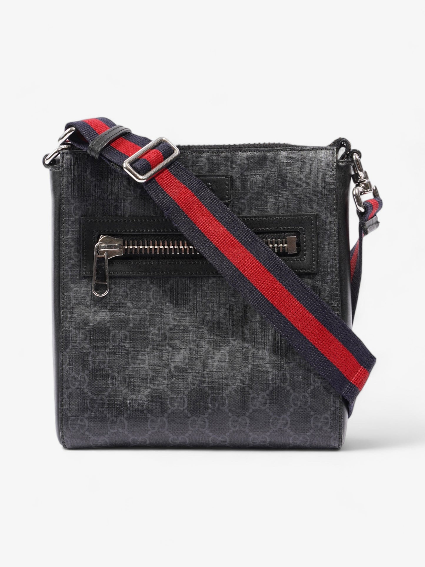 Gucci GG Web Messenger Bag Black / Red / Blue Canvas