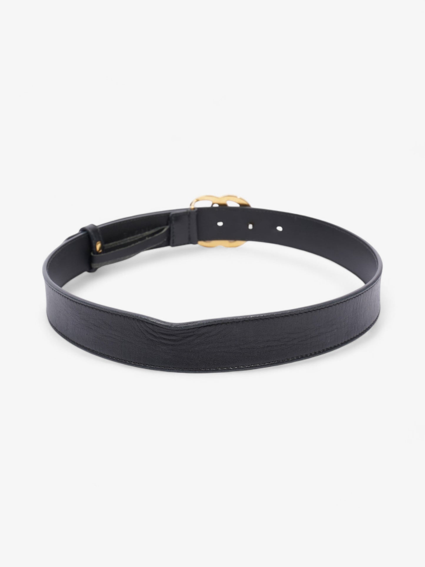Gucci GG Marmont Belt Black / Gold Leather 70cm / 28"