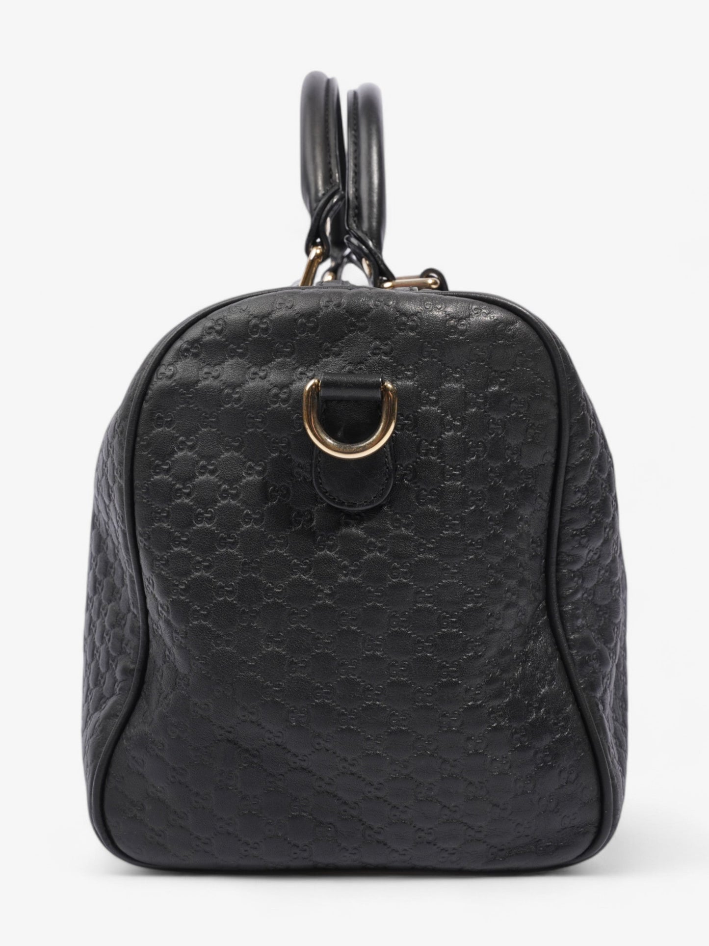Gucci Boston Bag Black Guccissima Embossed Leather