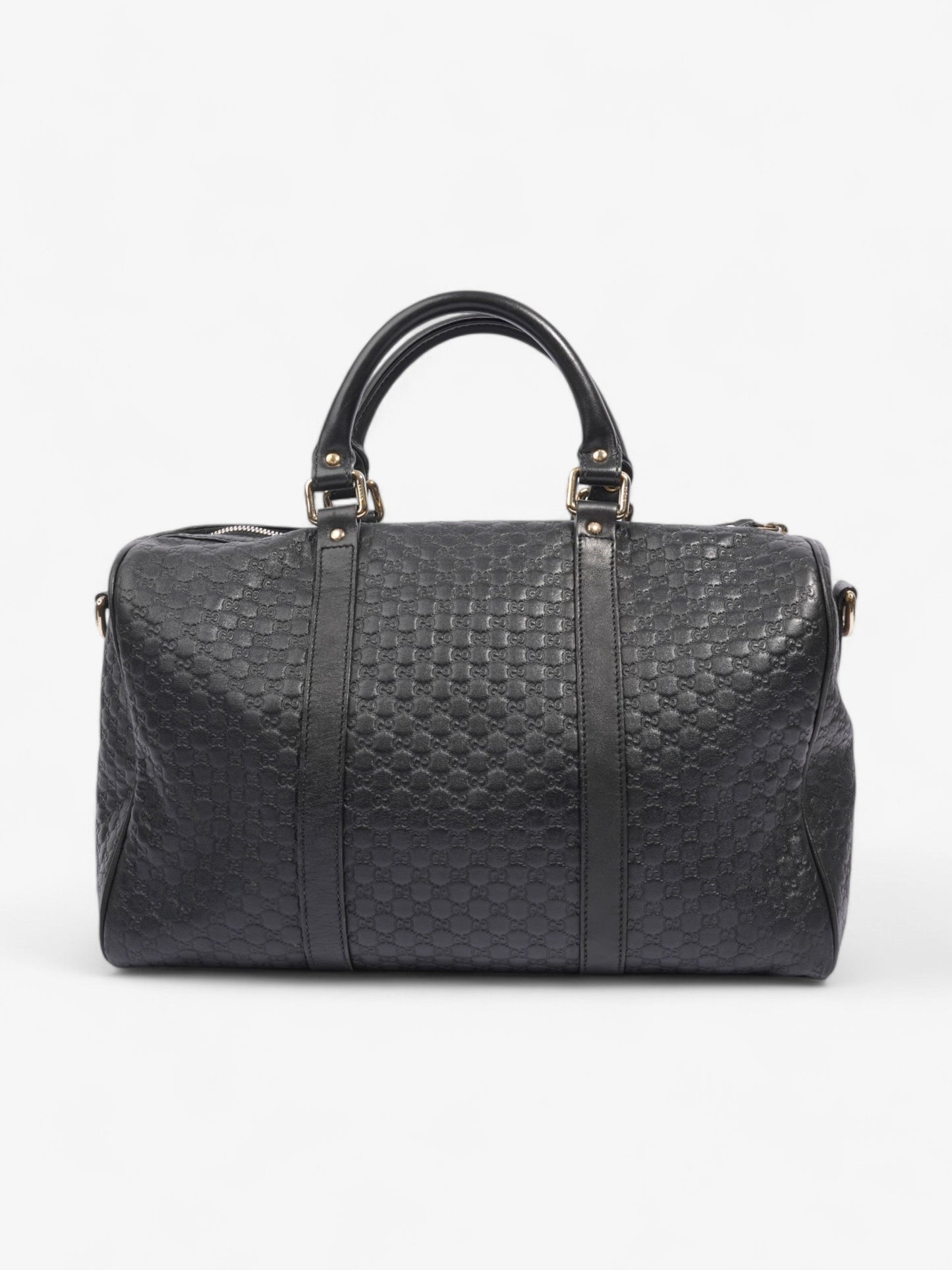 Gucci Boston Bag Black Guccissima Embossed Leather