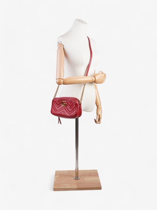 Gucci Marmont Red Matelasse Leather Small