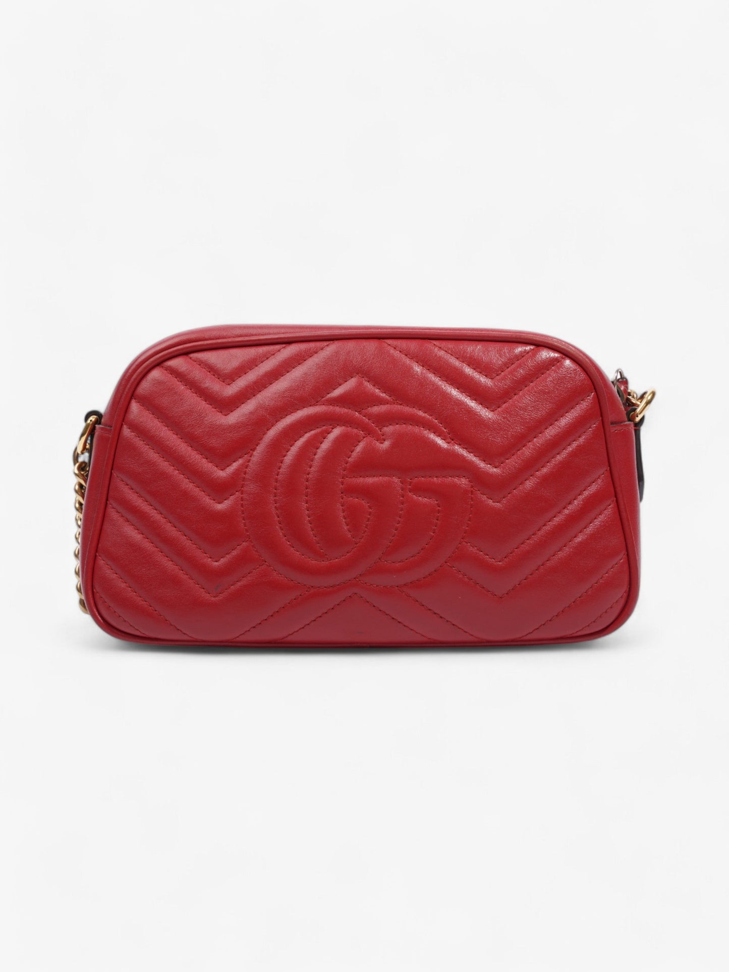 Gucci Marmont Red Matelasse Leather Small