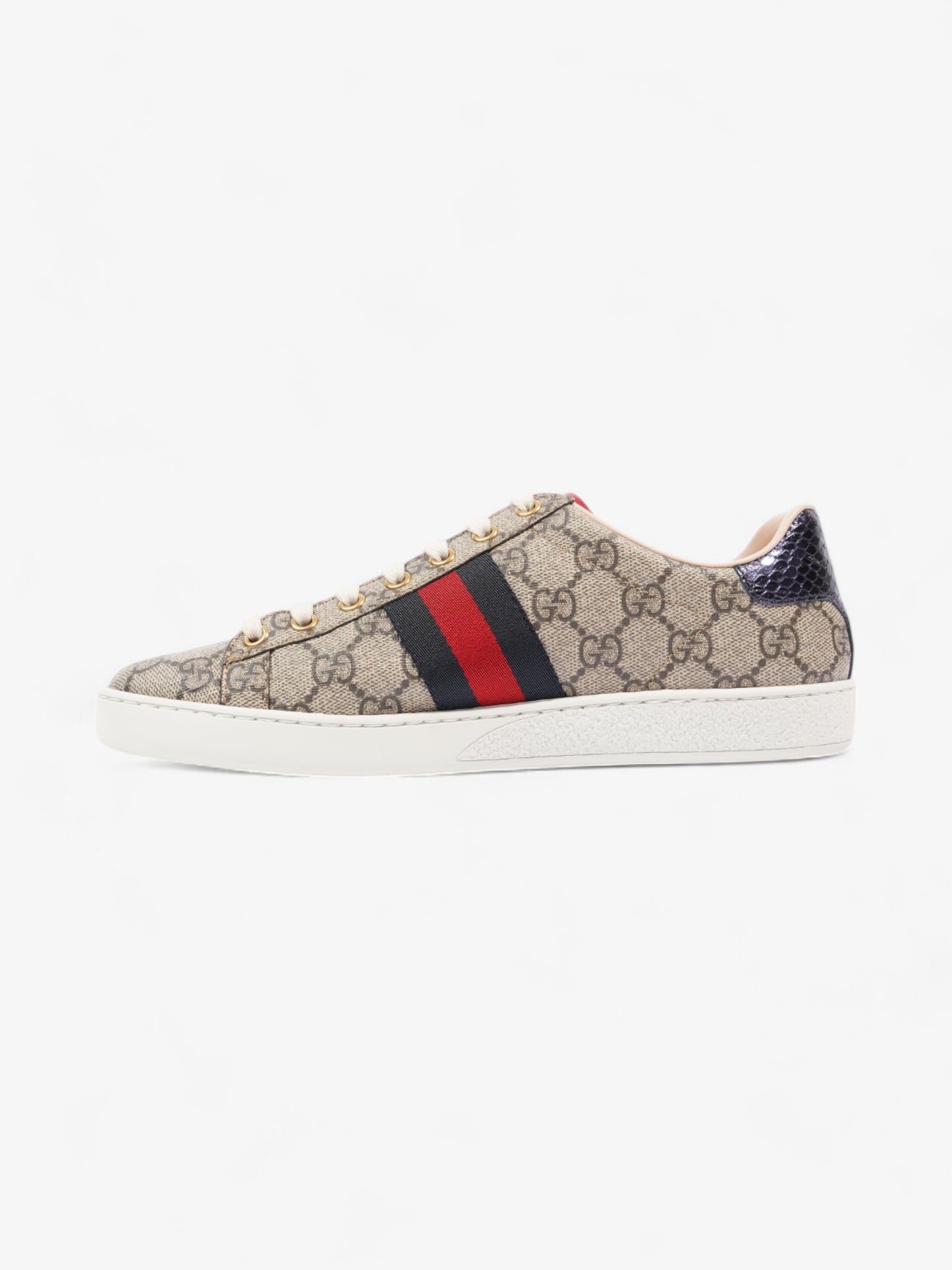 Gucci GG Supreme Ace Beige  / Navy / Red Canvas EU 38 UK 5