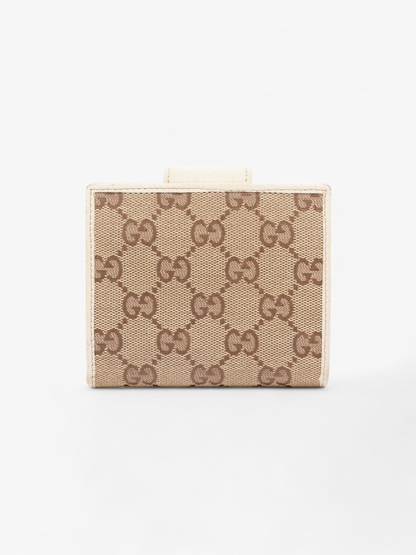 Gucci D-Ring Compact Wallet GG Supreme / Beige Canvas