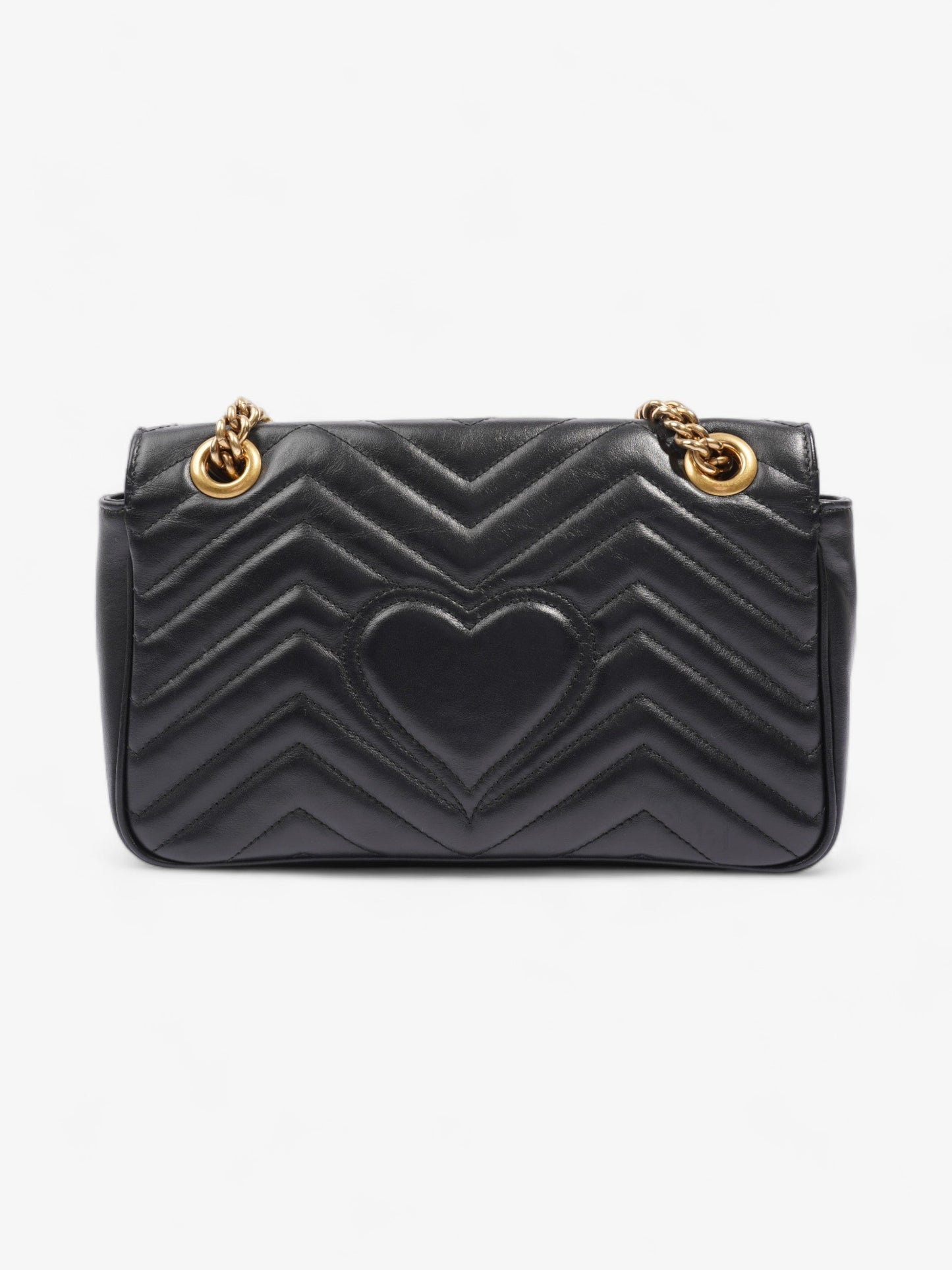 Gucci GG Marmont Flap Black Matelasse Leather Small