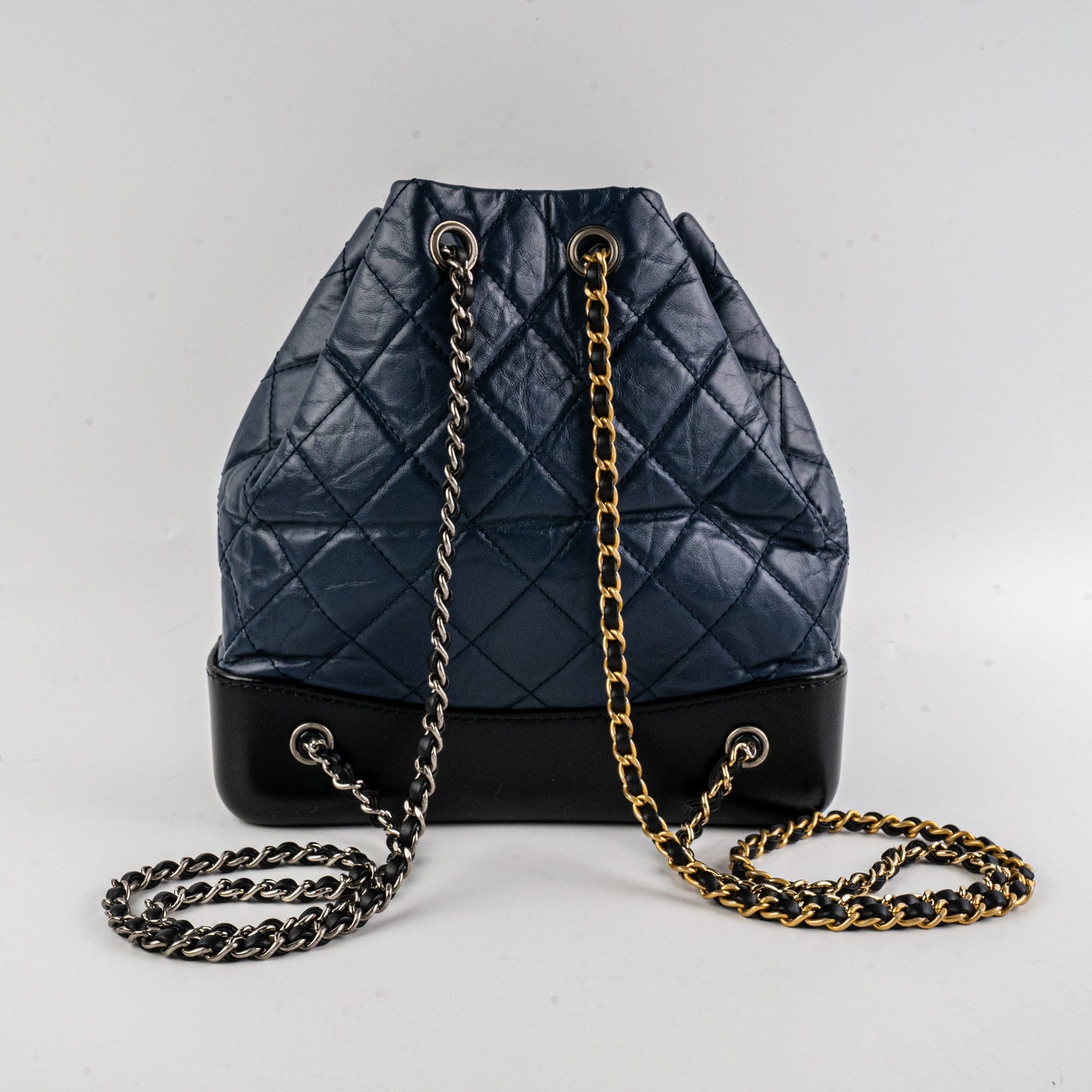 Chanel Gabrielle Small Calfskin Navy Backpack
