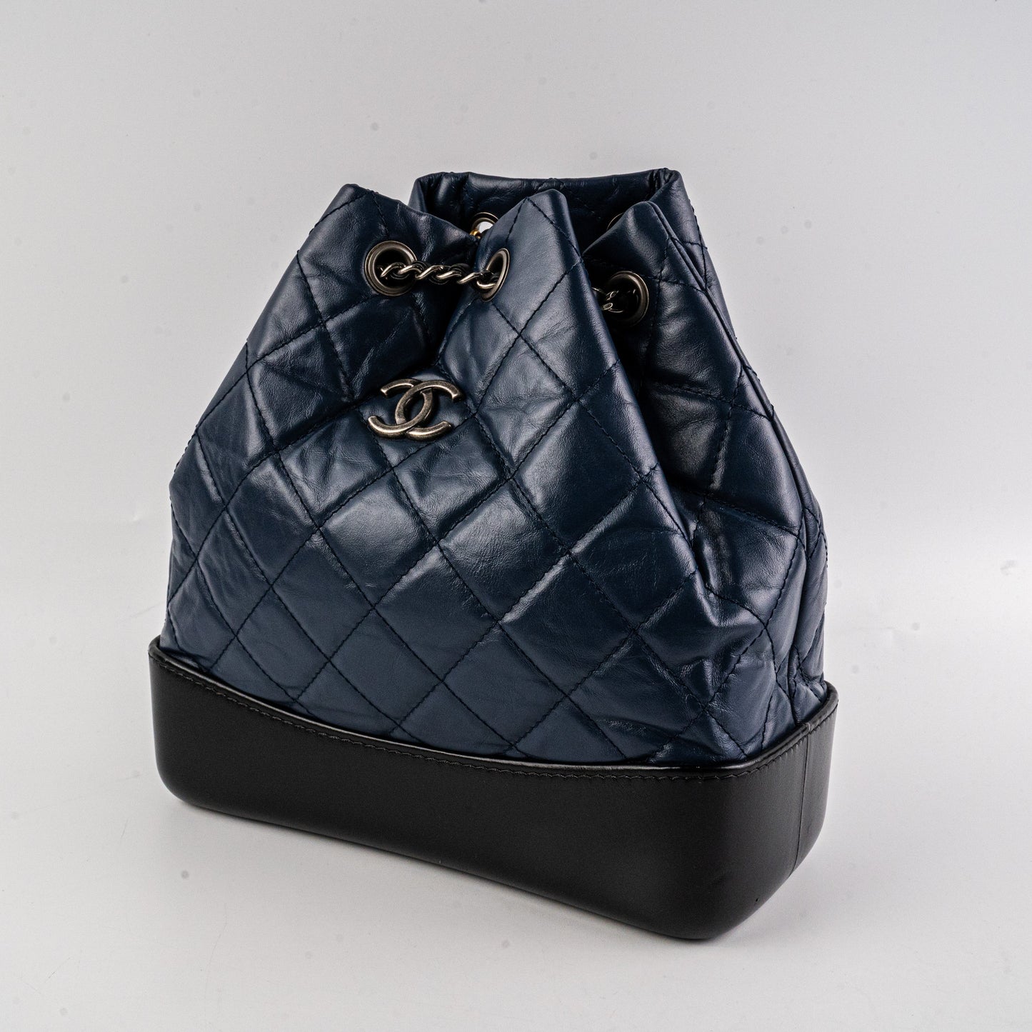 Chanel Gabrielle Small Calfskin Navy Backpack