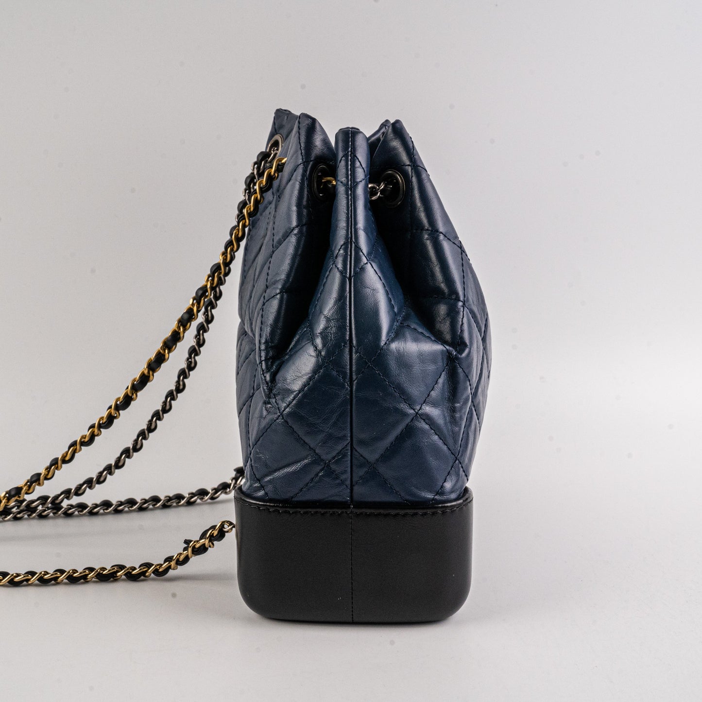 Chanel Gabrielle Small Calfskin Navy Backpack