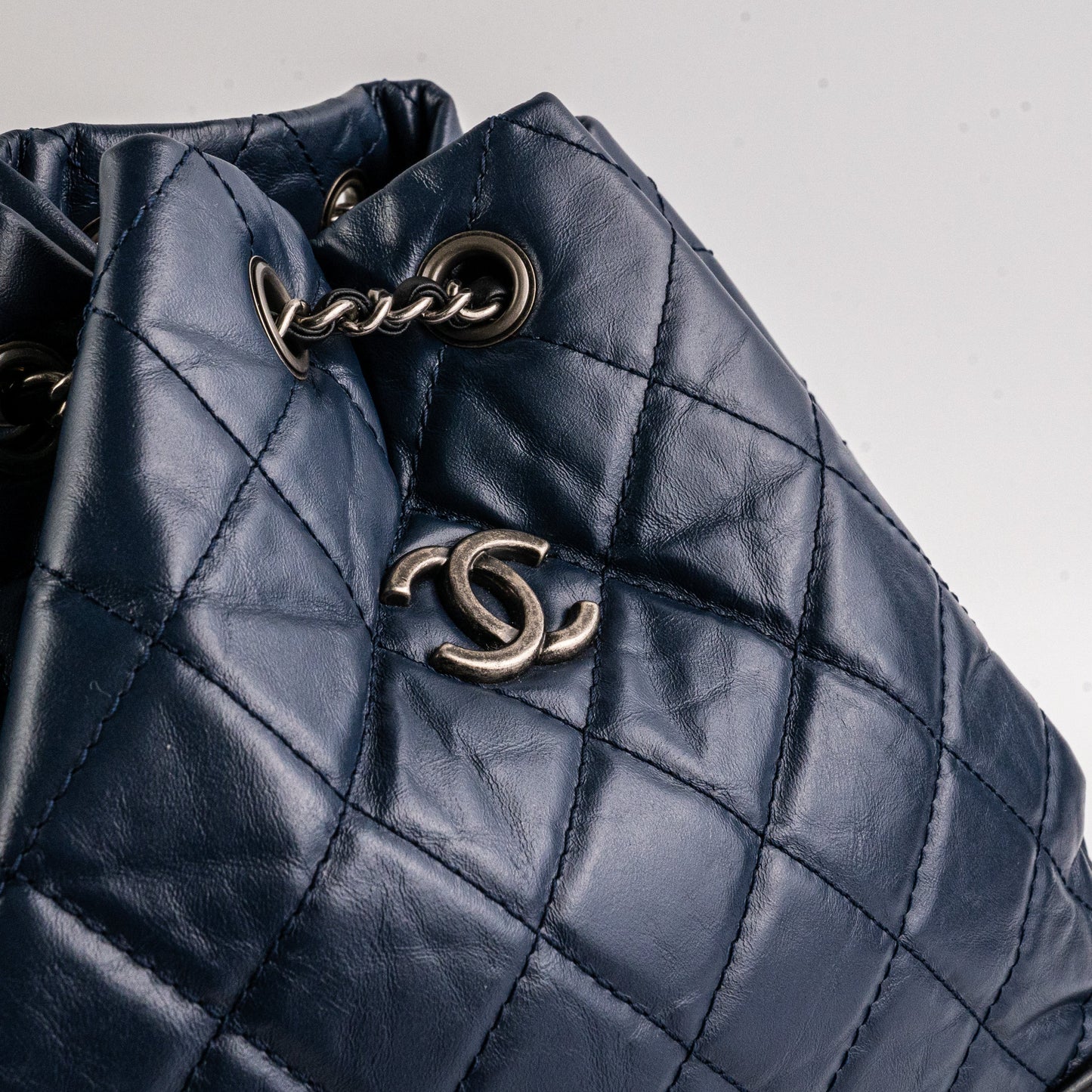 Chanel Gabrielle Small Calfskin Navy Backpack