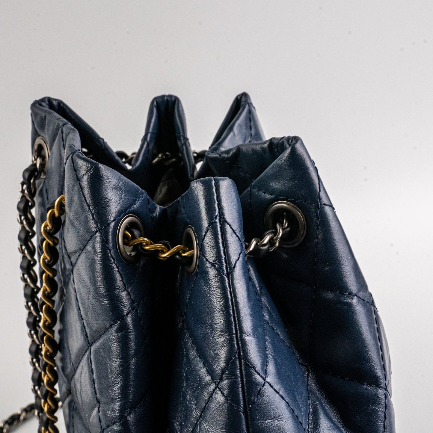 Chanel Gabrielle Small Calfskin Navy Backpack