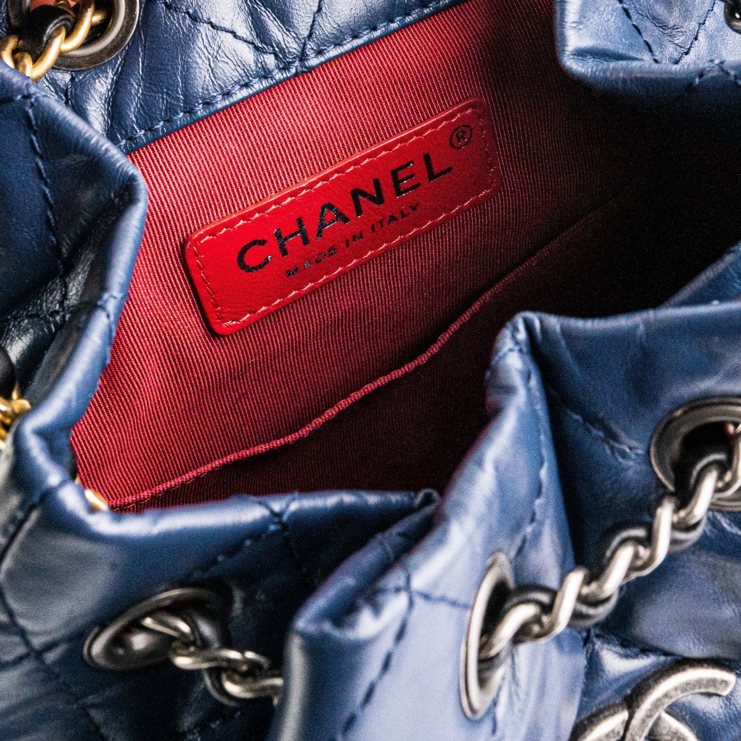 Chanel Gabrielle Small Calfskin Navy Backpack