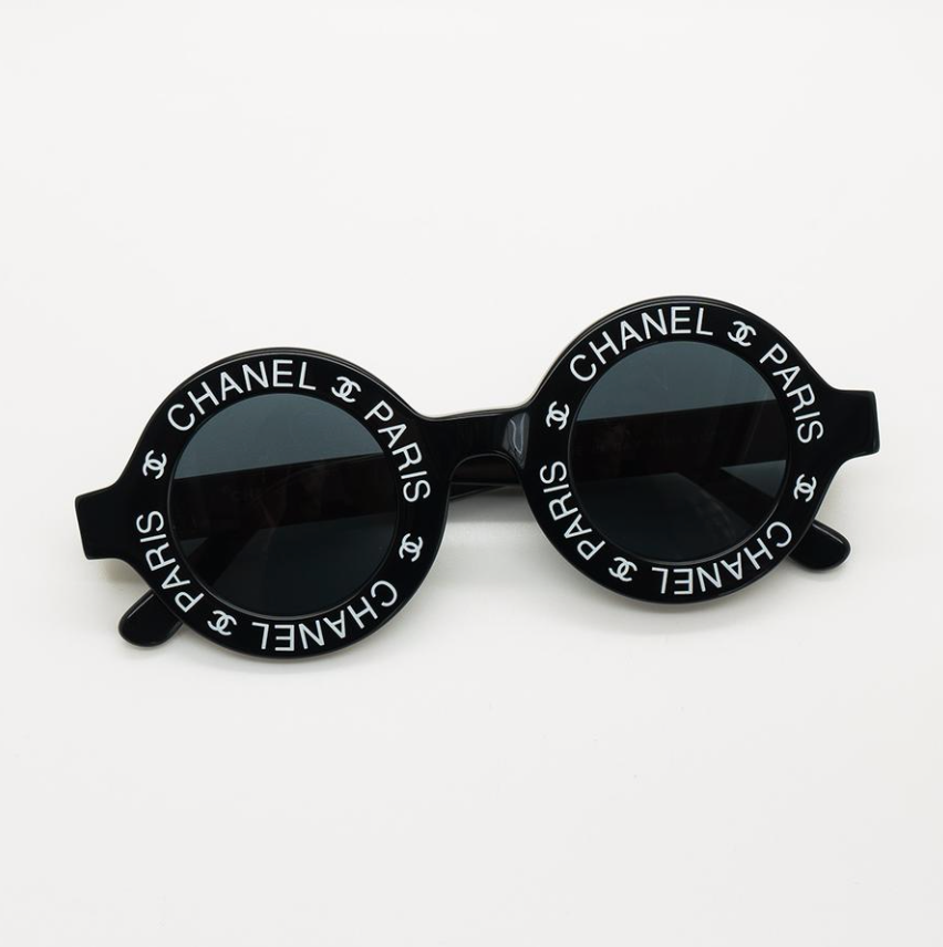 Chanel Paris CC Round Vintage Sunglasses