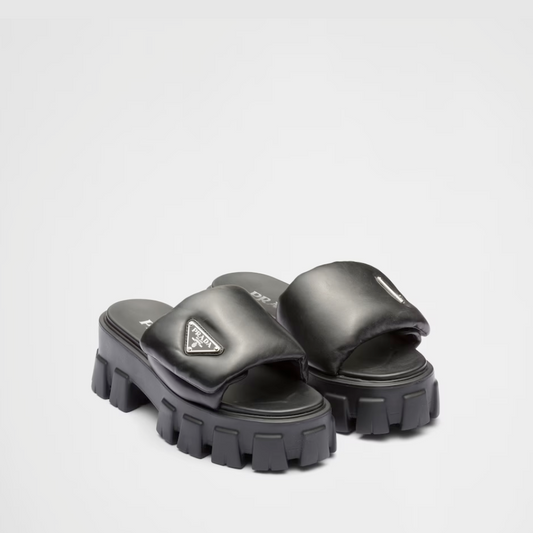 Soft Padded Nappa Leather Sandals Designer Slides & Sandals for Women