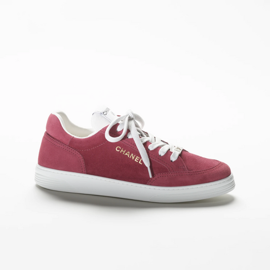 Suede Calfskin Red Sneakers Designer Sneakers for Women