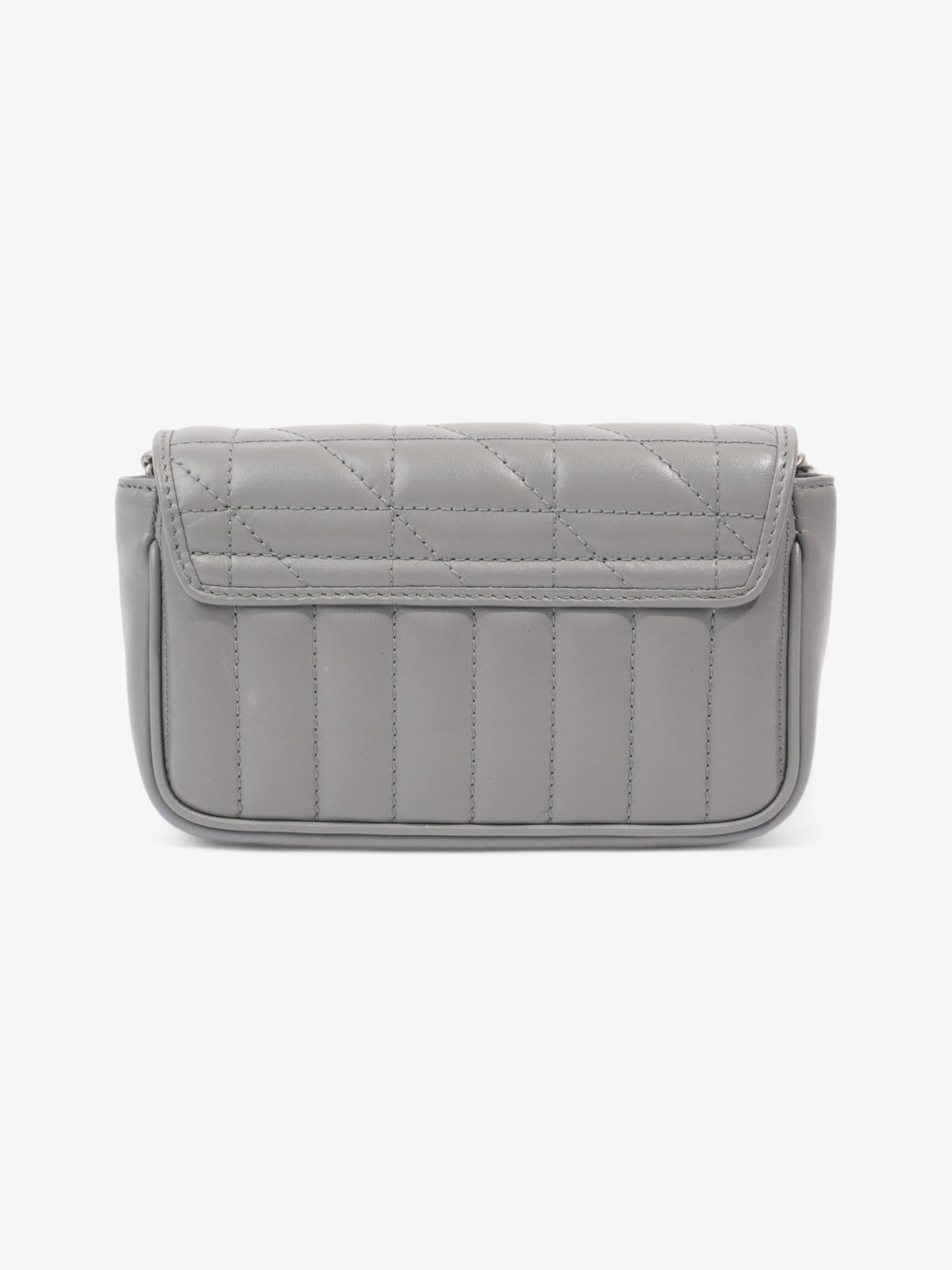 Gucci GG Marmont Grey Matelasse Leather Super Mini