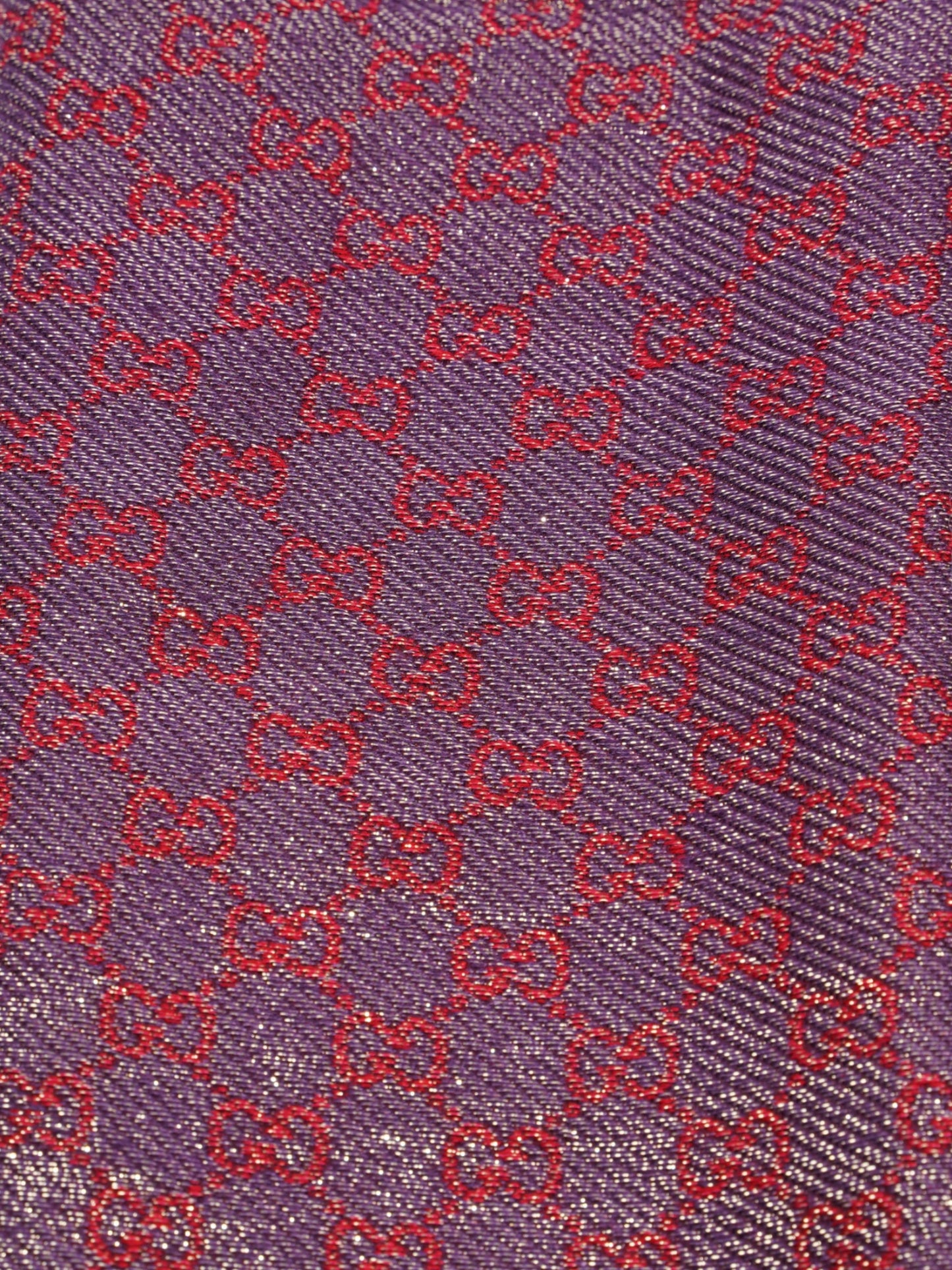 Gucci GG Scarf Purple / Red Silk