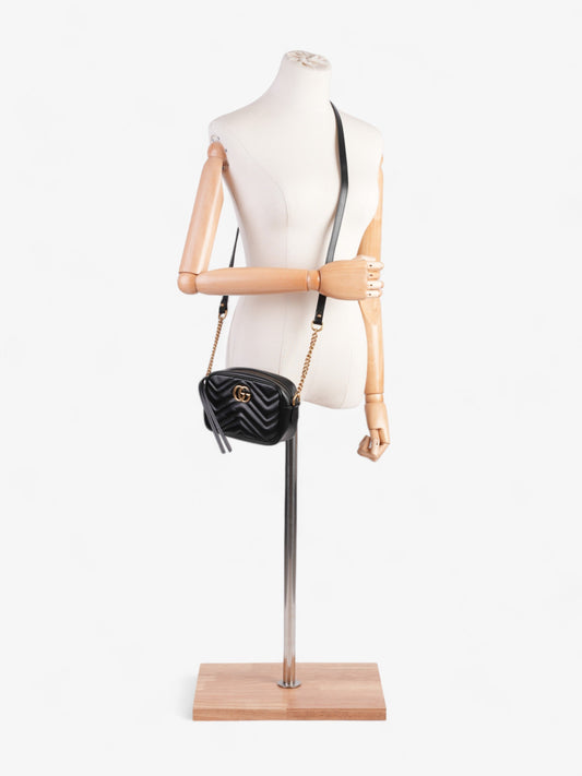 Gucci GG Marmont Black Matelasse Leather Mini