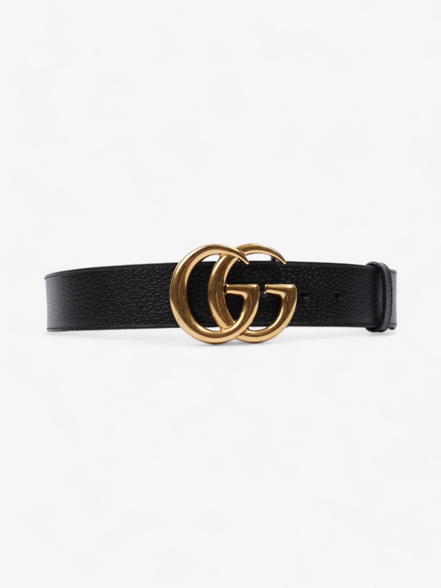 Gucci Double G Belt Black Leather 80cm 32"